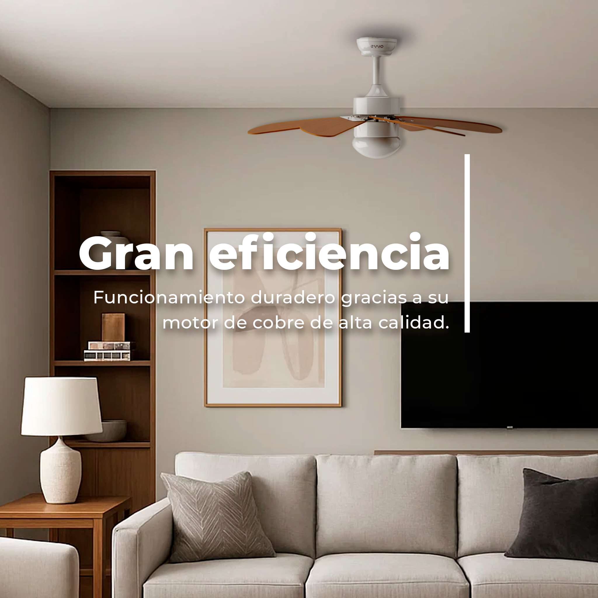 Ventilador de techo EVVO V315 Wood Reacondicionado Clase A