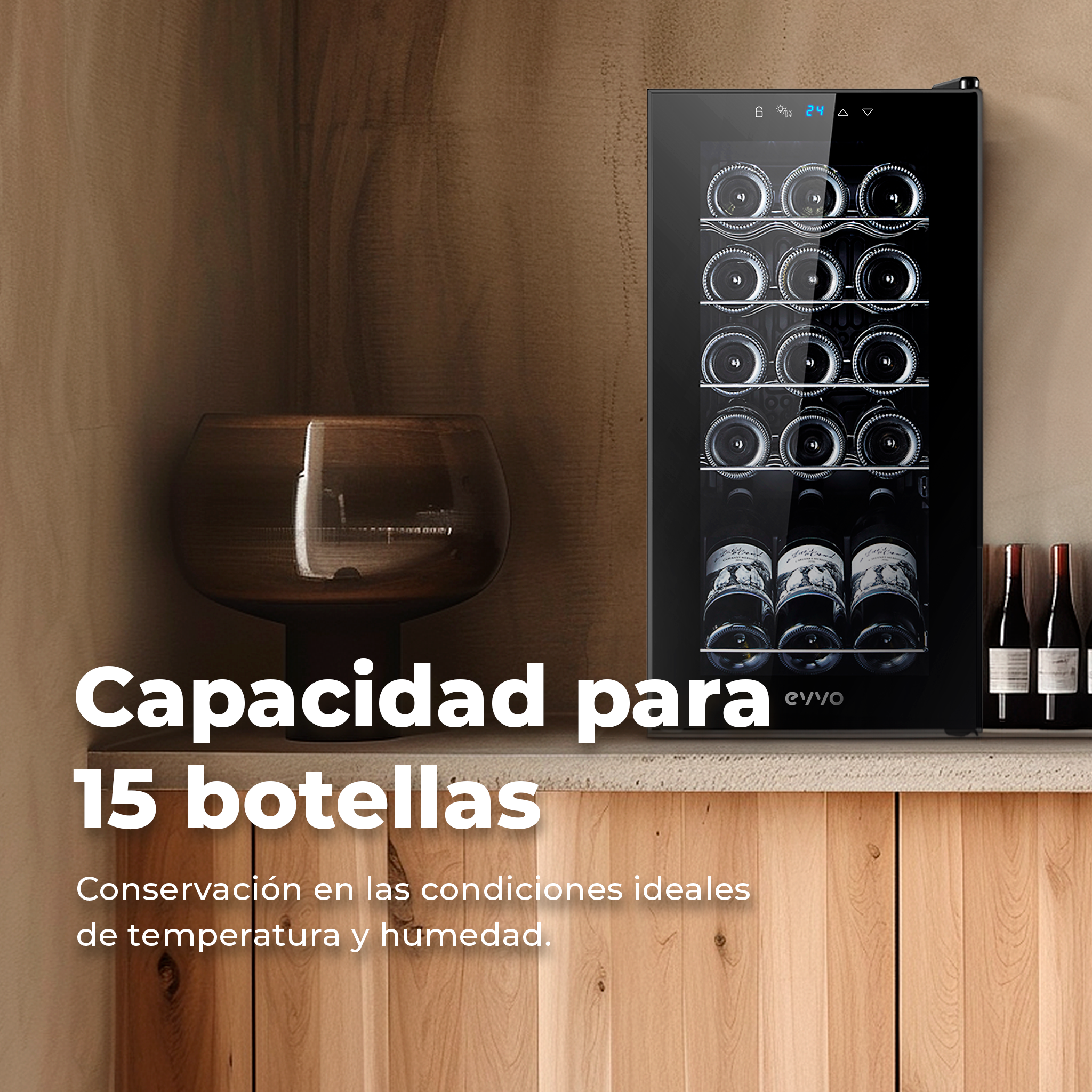 Vinoteca EVVO VT15 Compressor