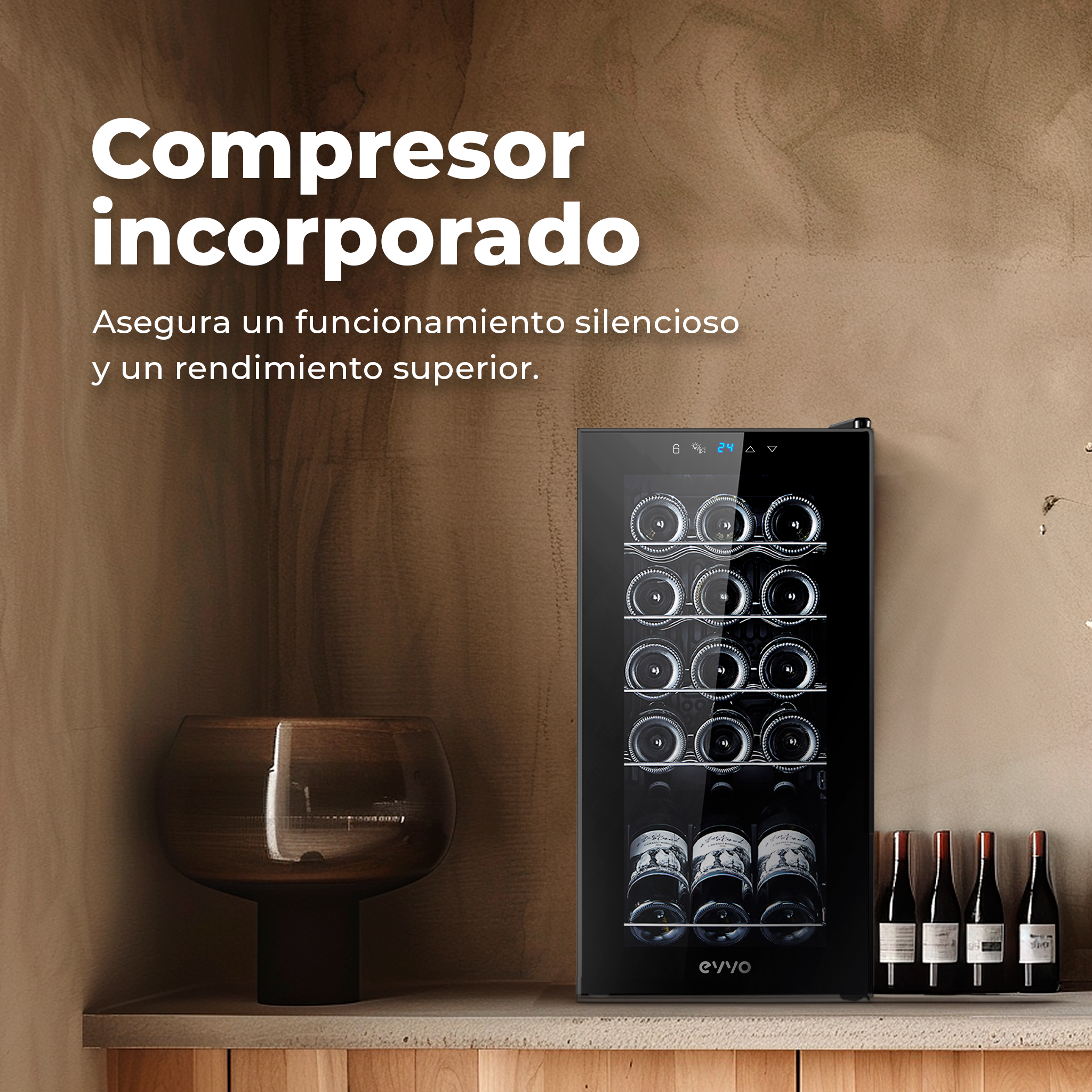 Vinoteca EVVO VT15 Compressor