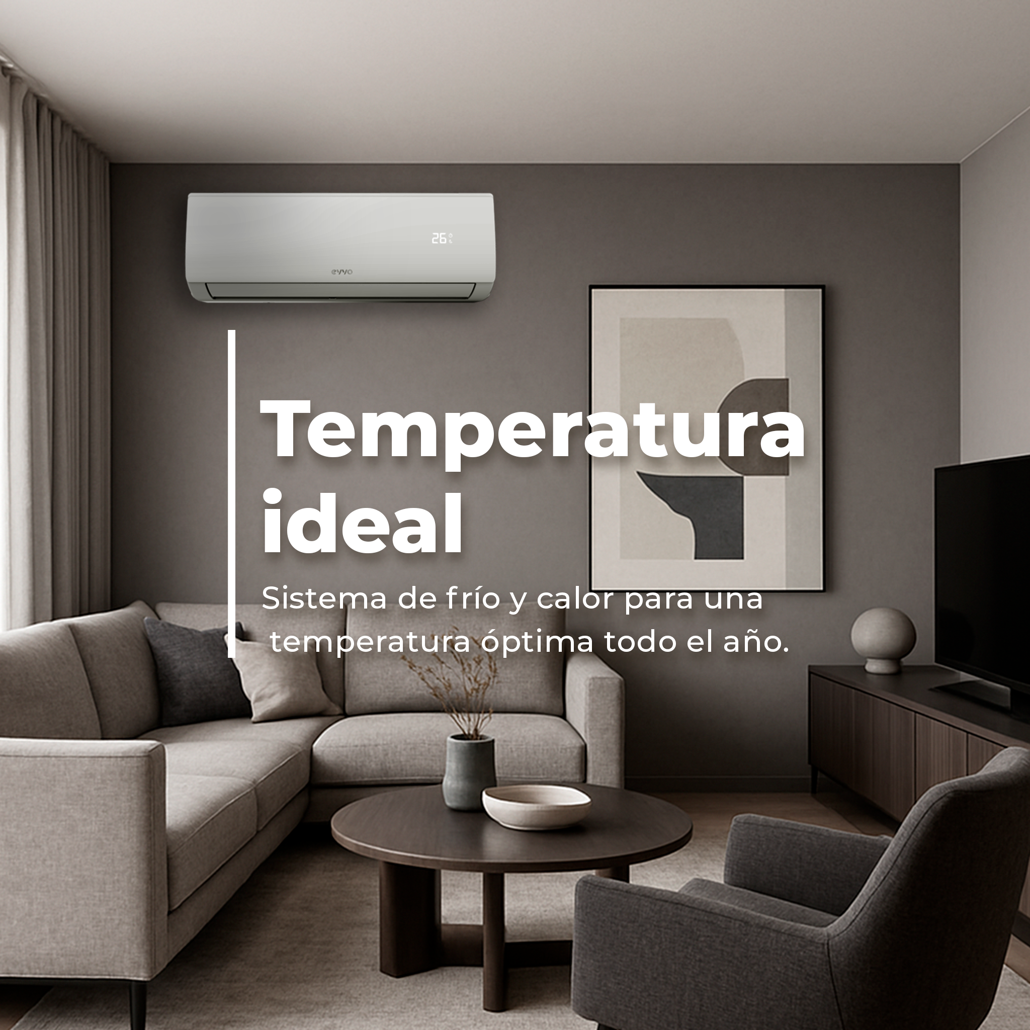 Aire acondicionado split EVVO Clima WiFi 3x1