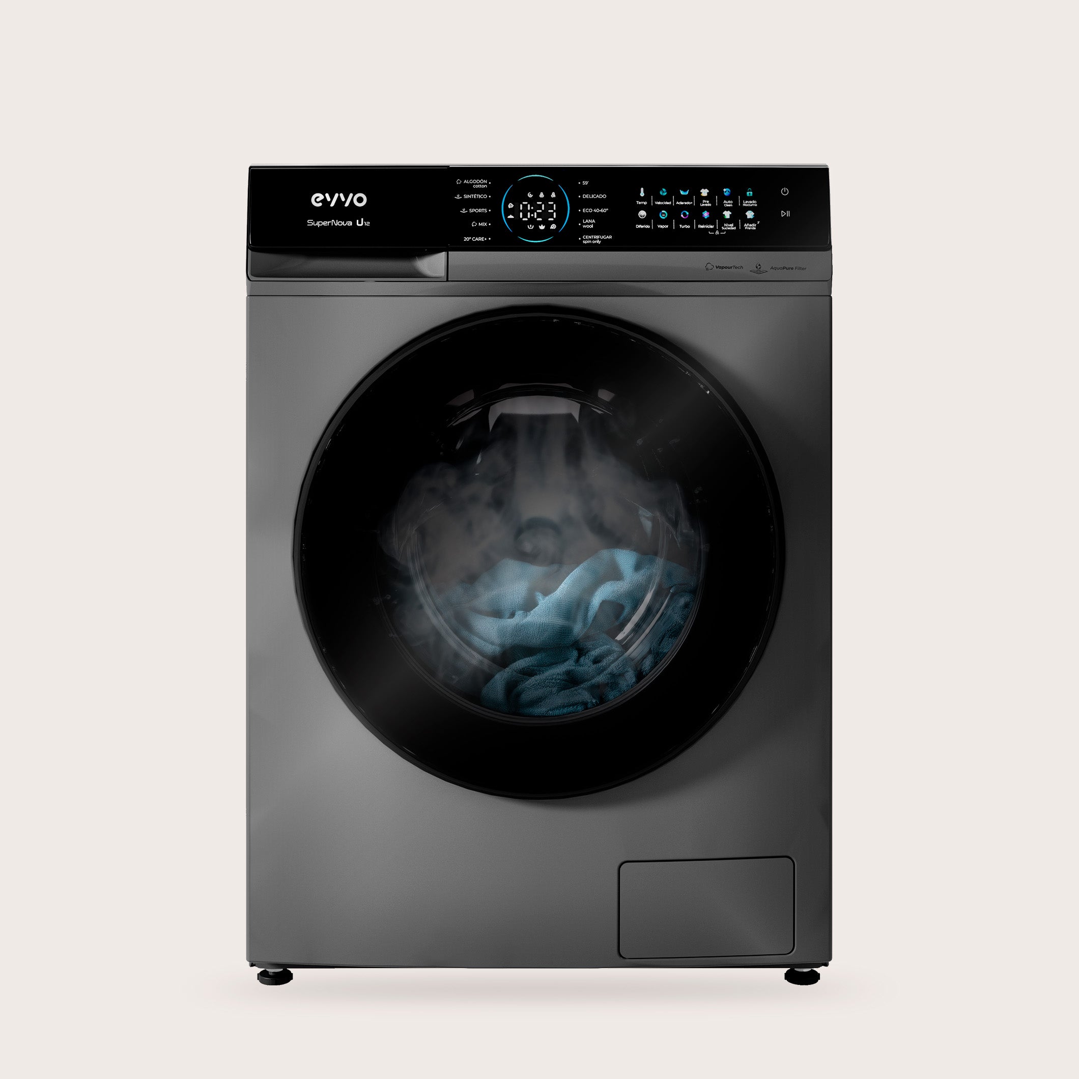 Máquina de lavar roupa EVVO Supernova U 12Kg