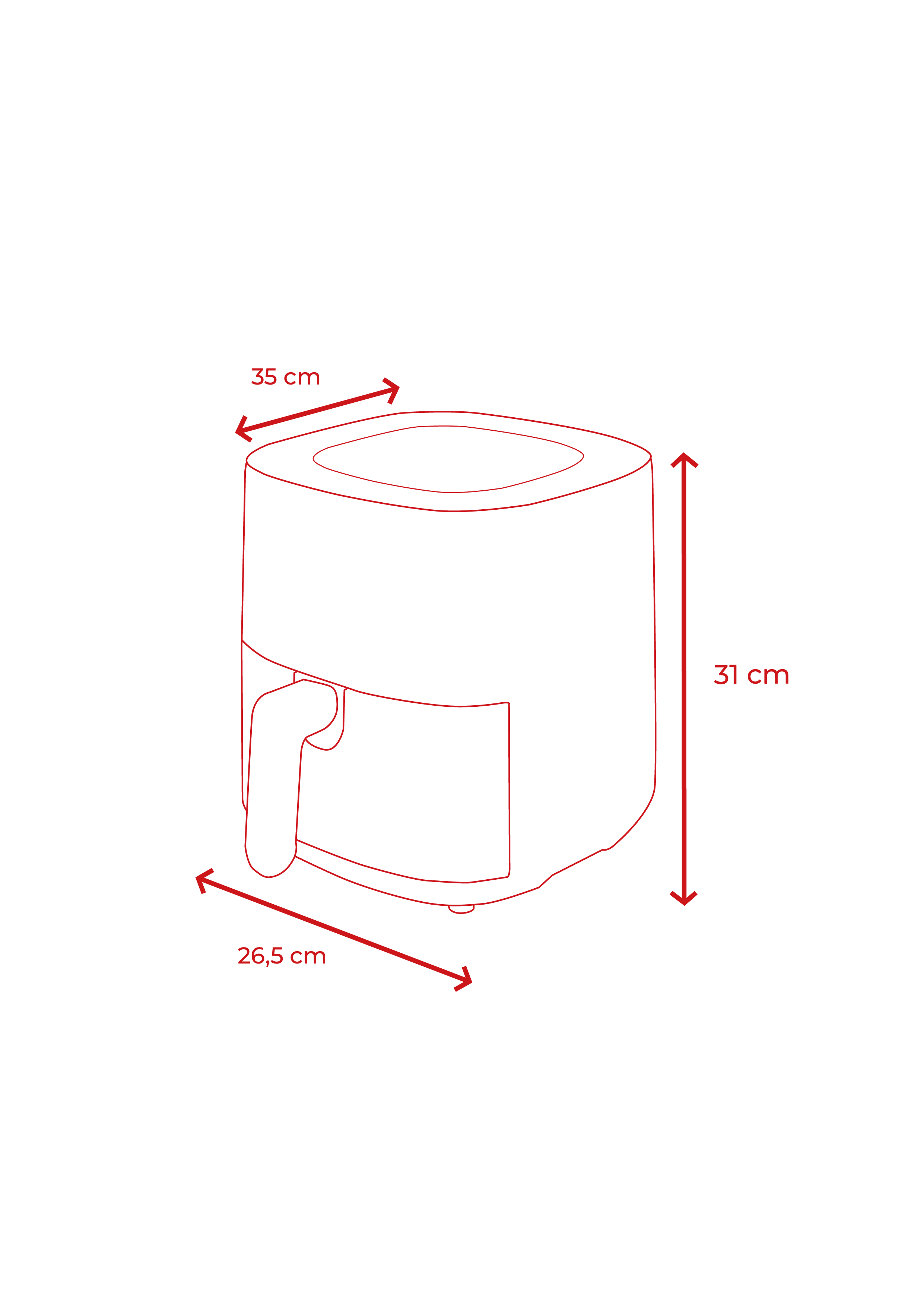 Freidora sin aceite EVVO Tasty Fryer 6L Blanco Reacondicionado Clase A