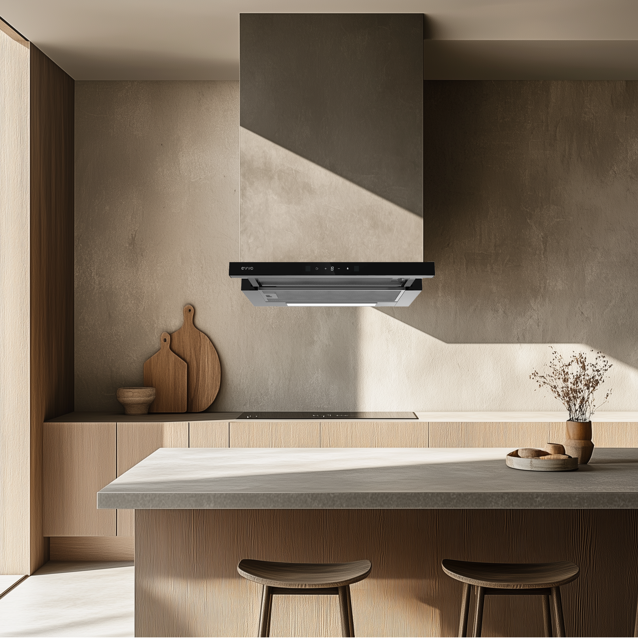 Campana Extractora Telescópica EVVO CE12 Black