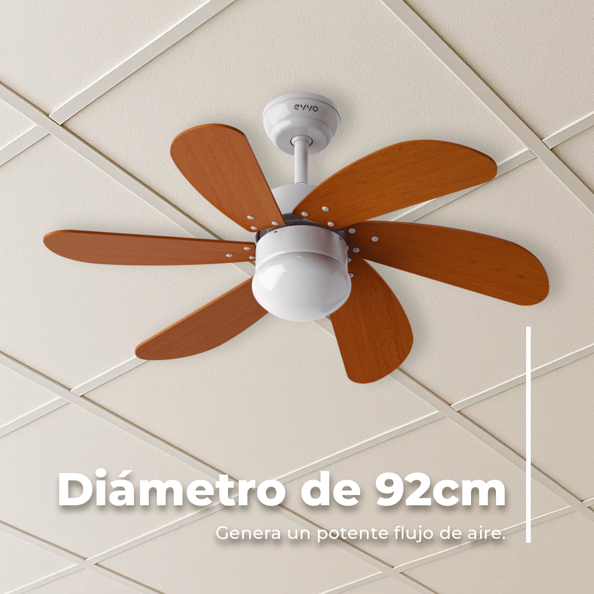 Ventilador de techo EVVO V315 Wood