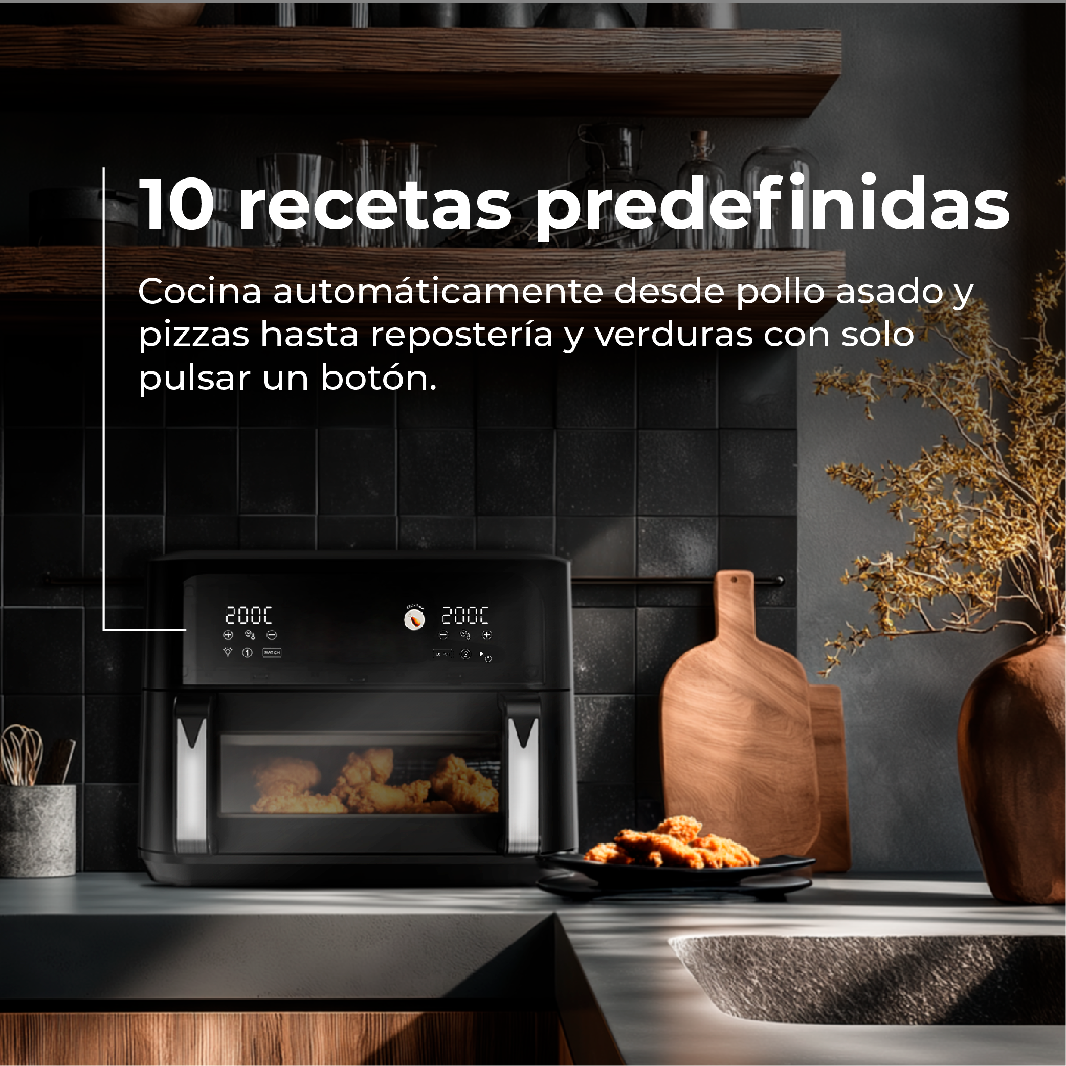 Freidora sin aceite EVVO Tasty Fryer Advance DUO 10L