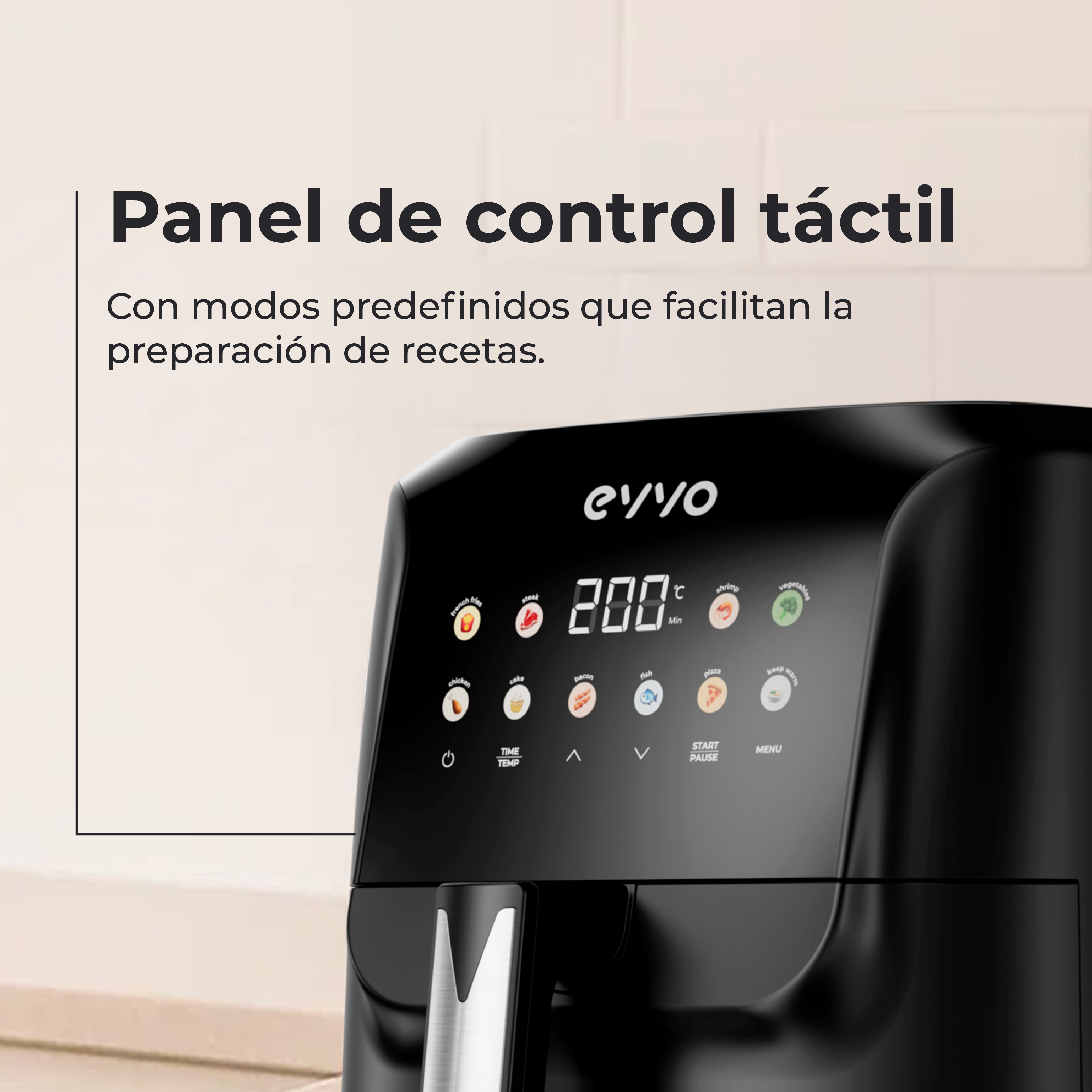 Freidora sin aceite EVVO Tasty Fryer Advance 8L