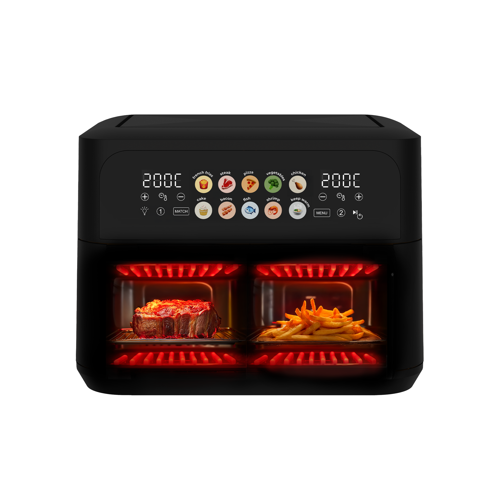 Freidora sin aceite EVVO Tasty Fryer Advance DUO 10L