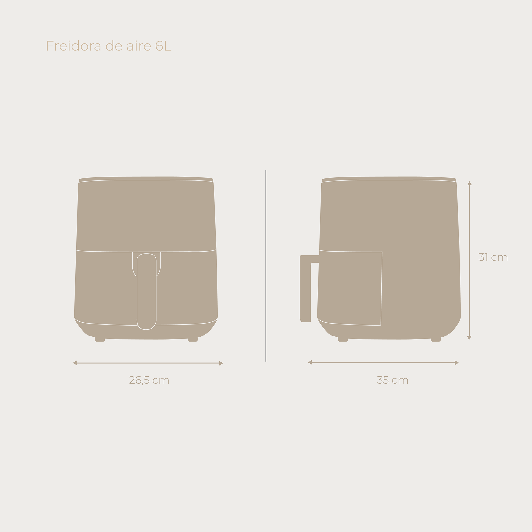 Freidora sin aceite EVVO Tasty Fryer 6L