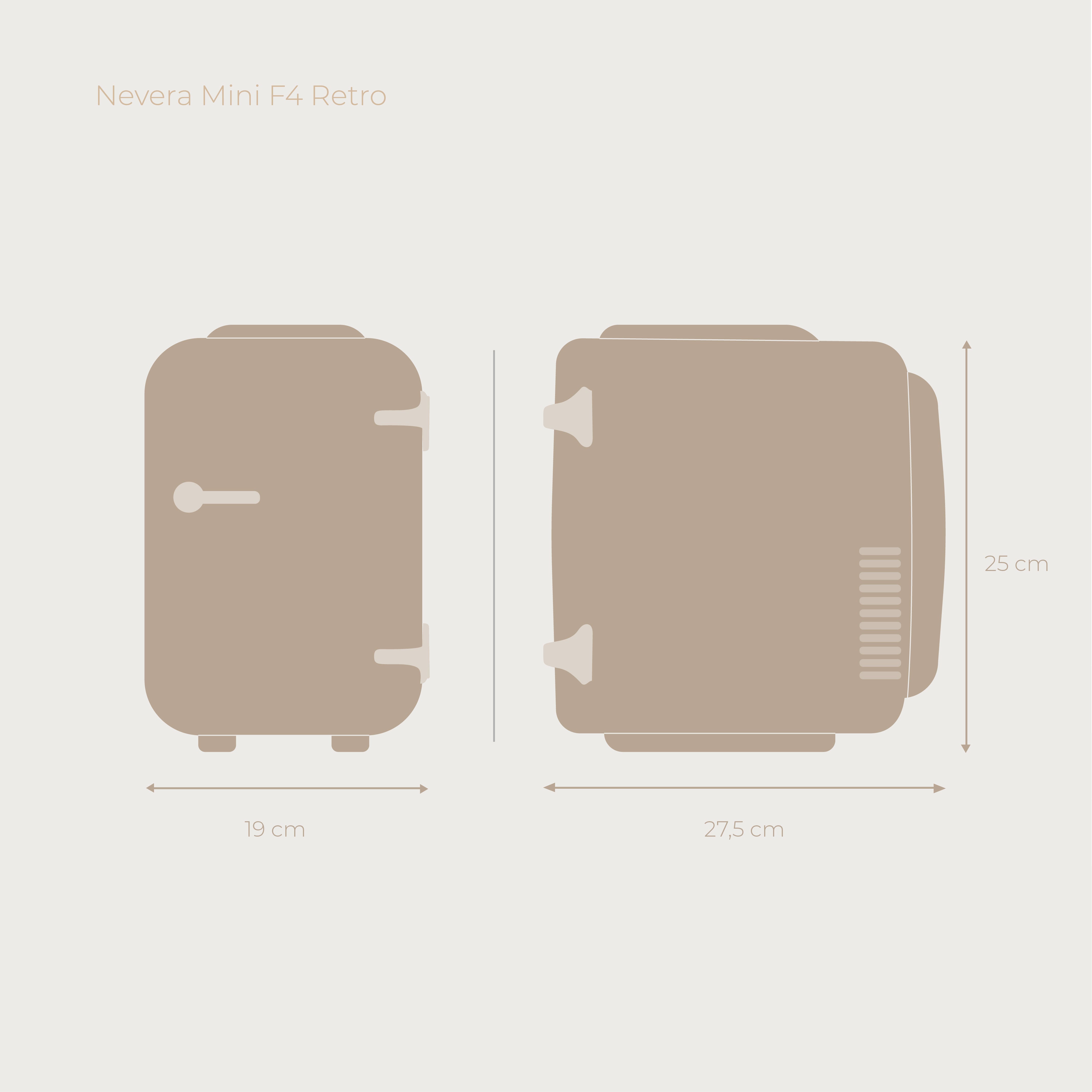 Nevera Mini Evvo F4 Retro