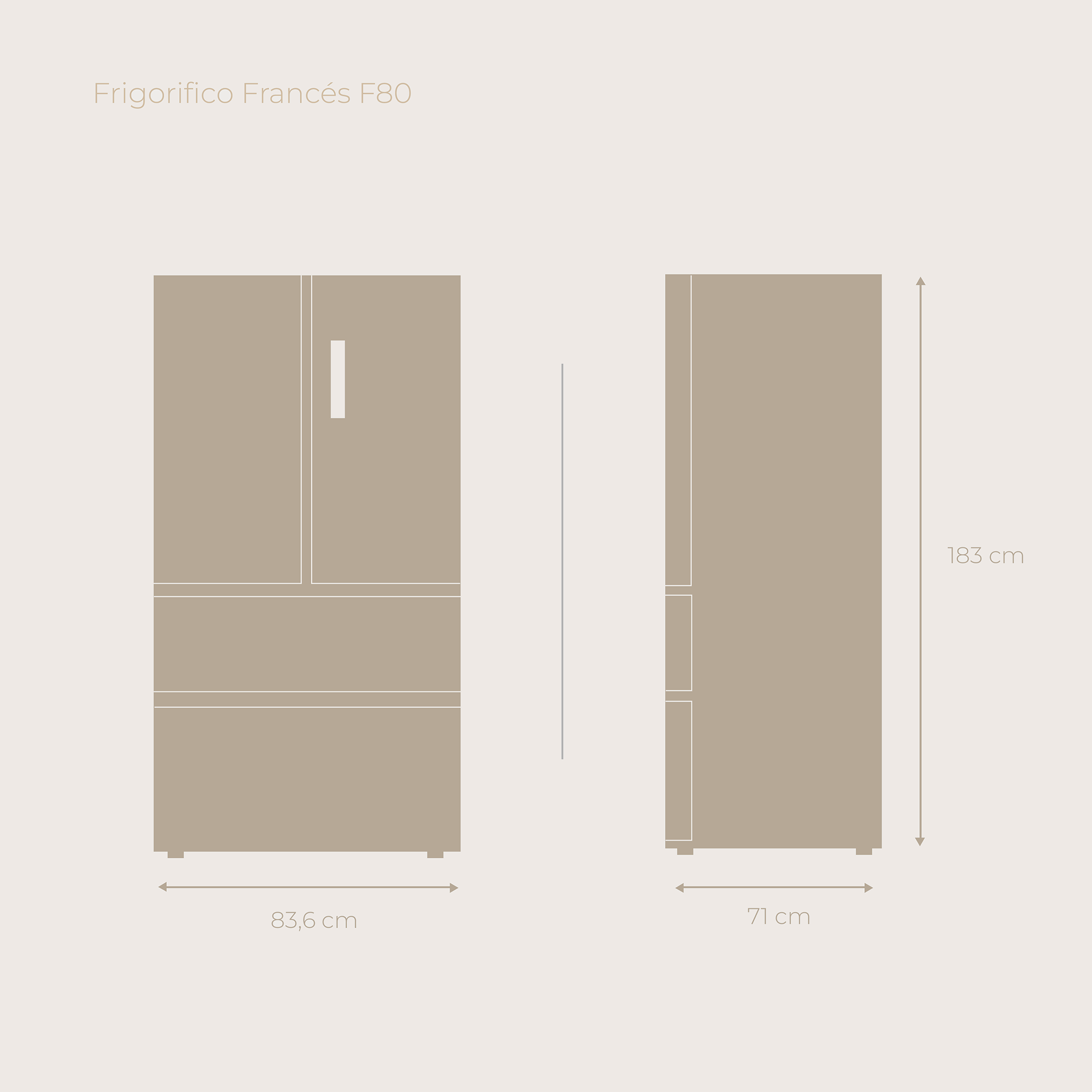 Frigorífico Francês EVVO F80DX