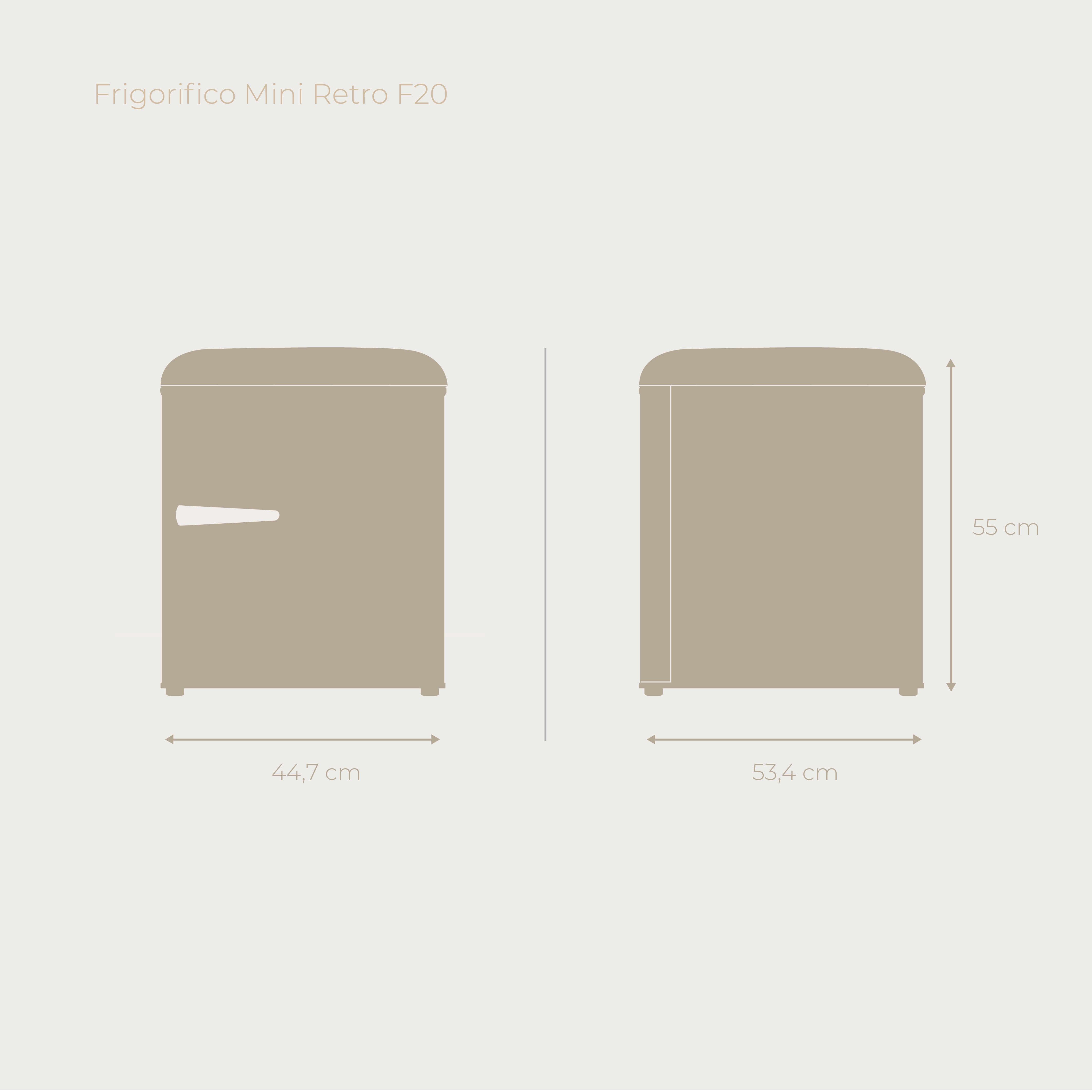 Frigorífico Mini Evvo F20 Retro