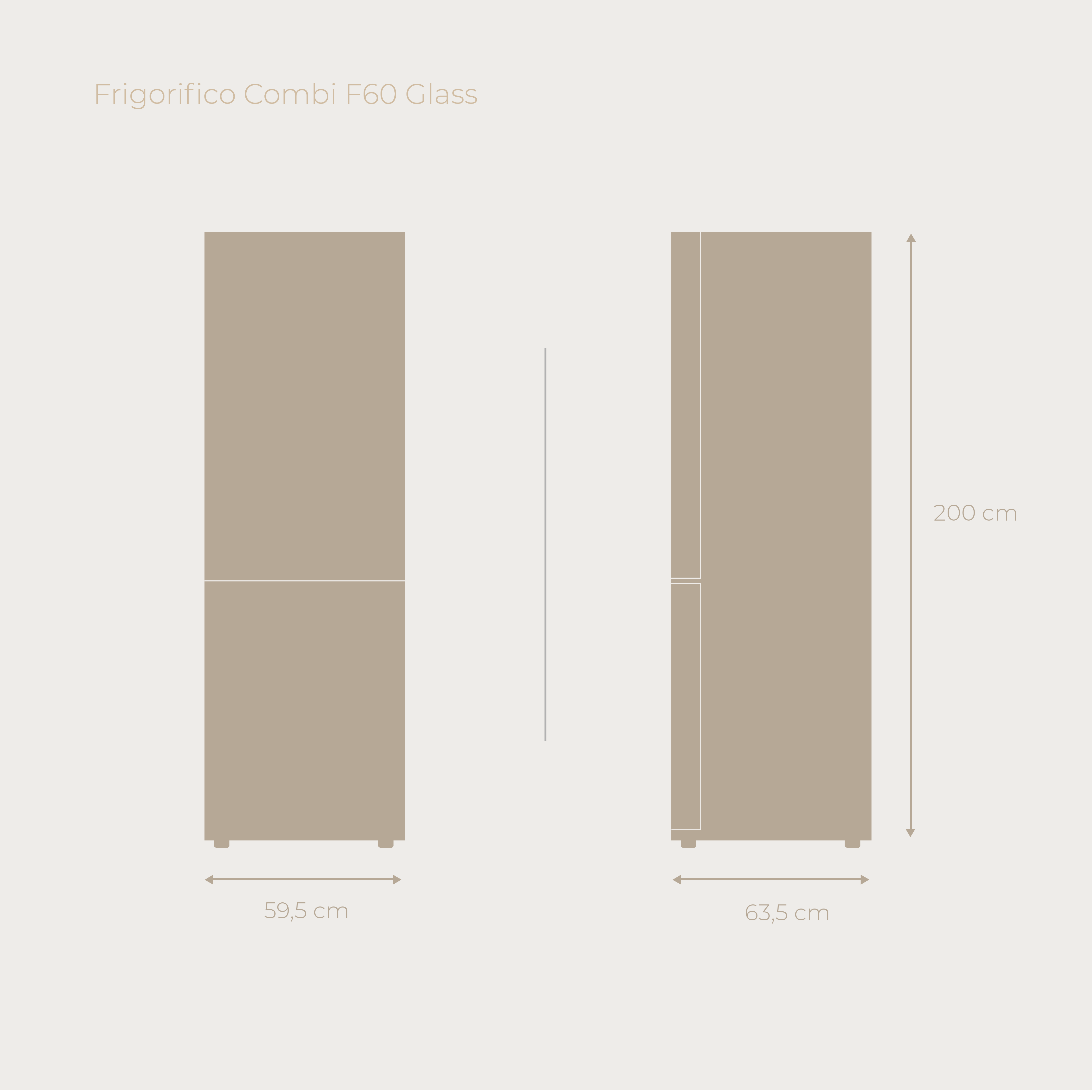 Frigorífico Combi EVVO F60 Glass