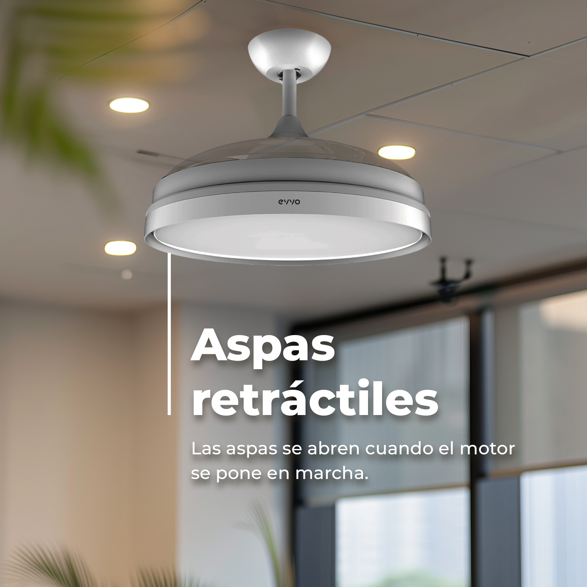 Ventilador de techo EVVO V450 Invisible Reacondicionado Clase A