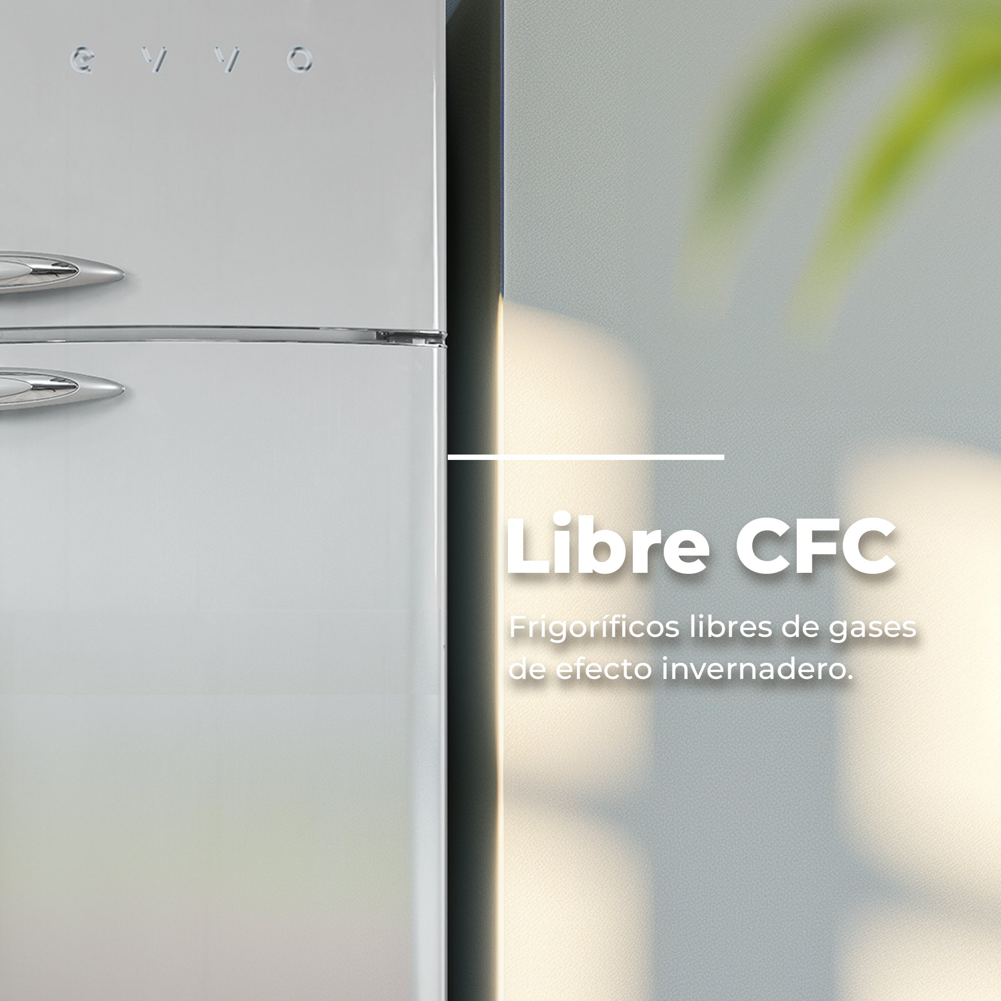 Frigorífico 2 portas Evvo F50 Retro Preto