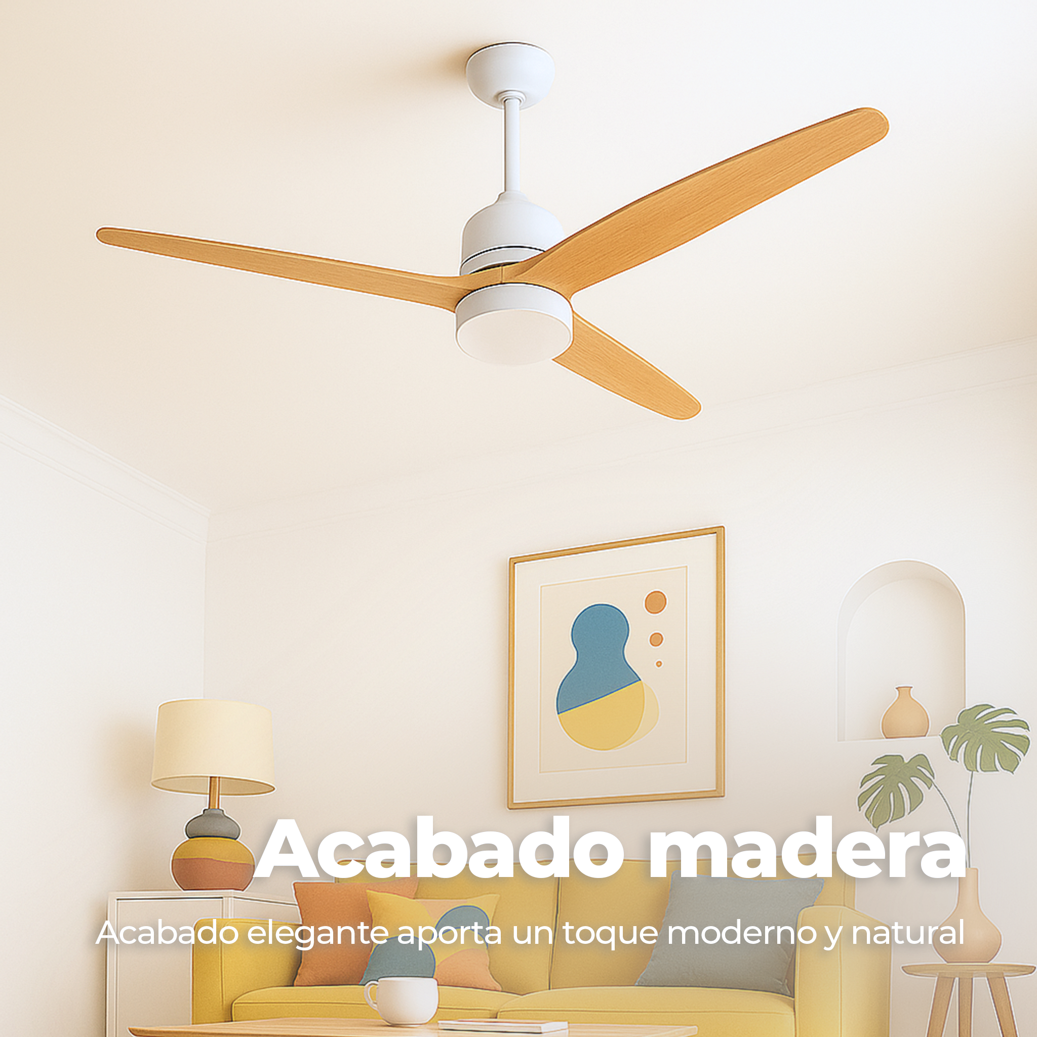 Ventilador de techo EVVO V540 Wood Reacondicionado Clase A