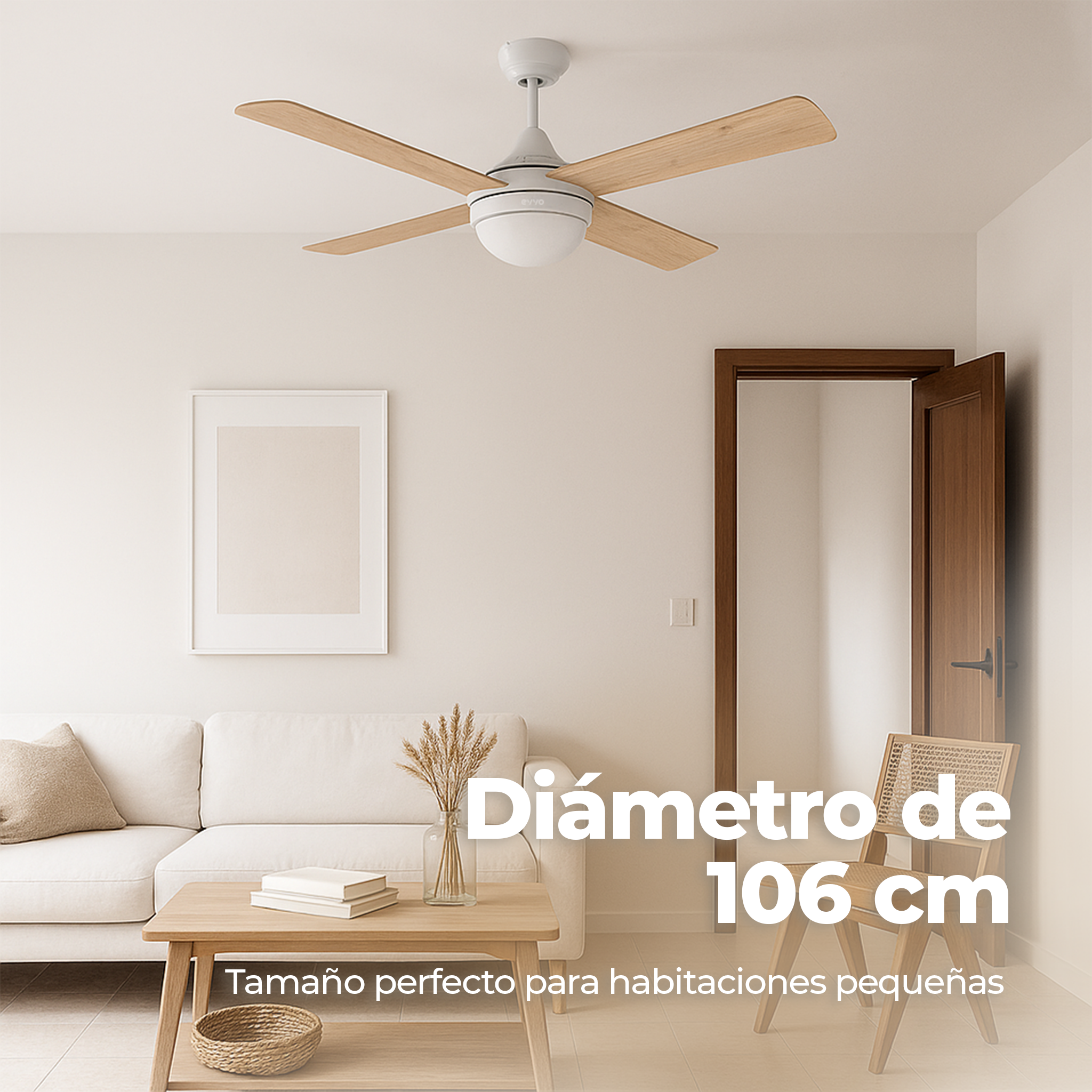 Ventilador de techo EVVO V440 Wood