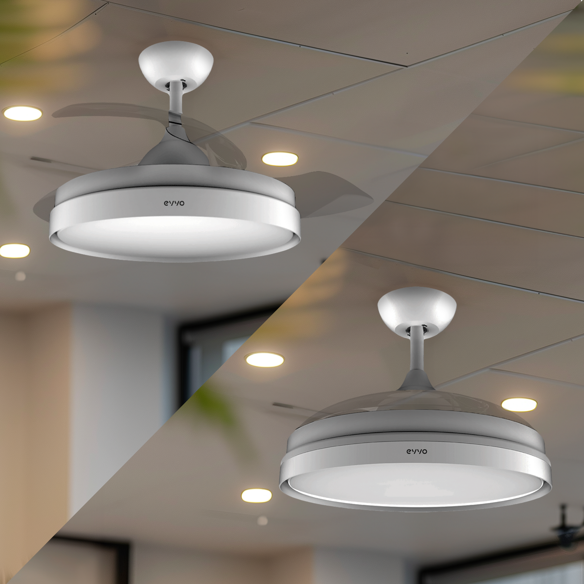 Ventilador de techo EVVO V450 Invisible Reacondicionado Clase A