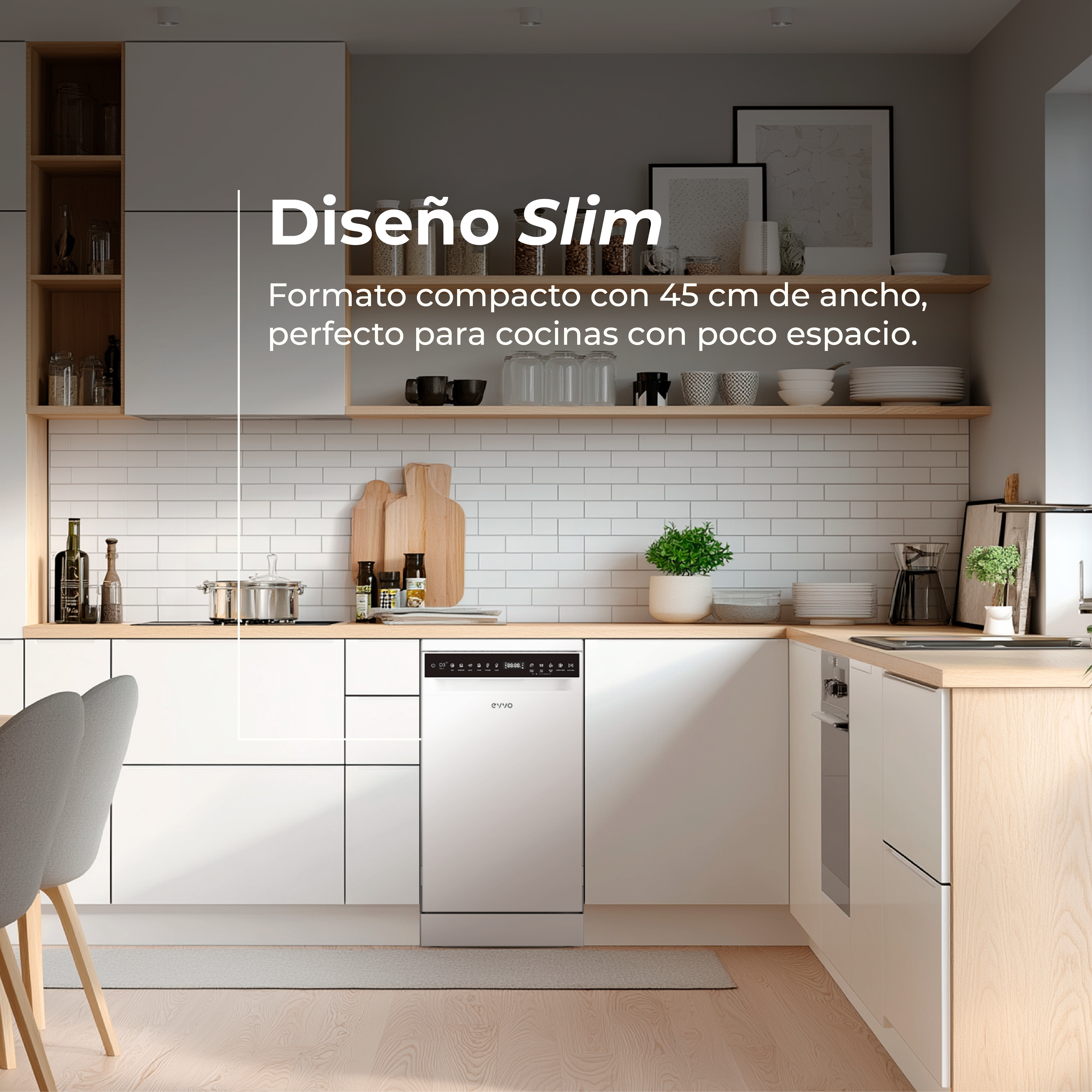 Lavavajillas EVVO D3Y Slim (45 cm)