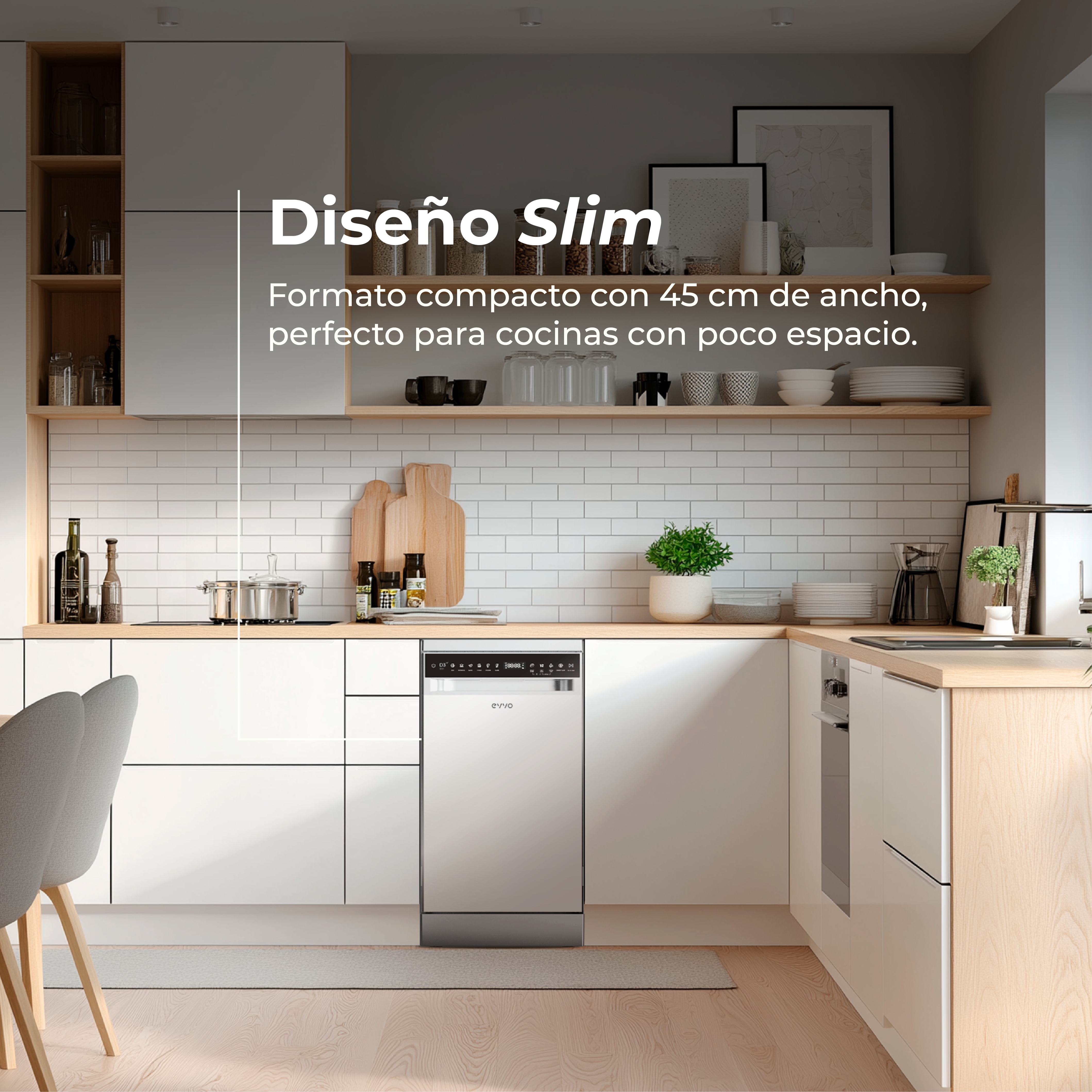 Lavavajillas EVVO D3Y Slim (45 cm)