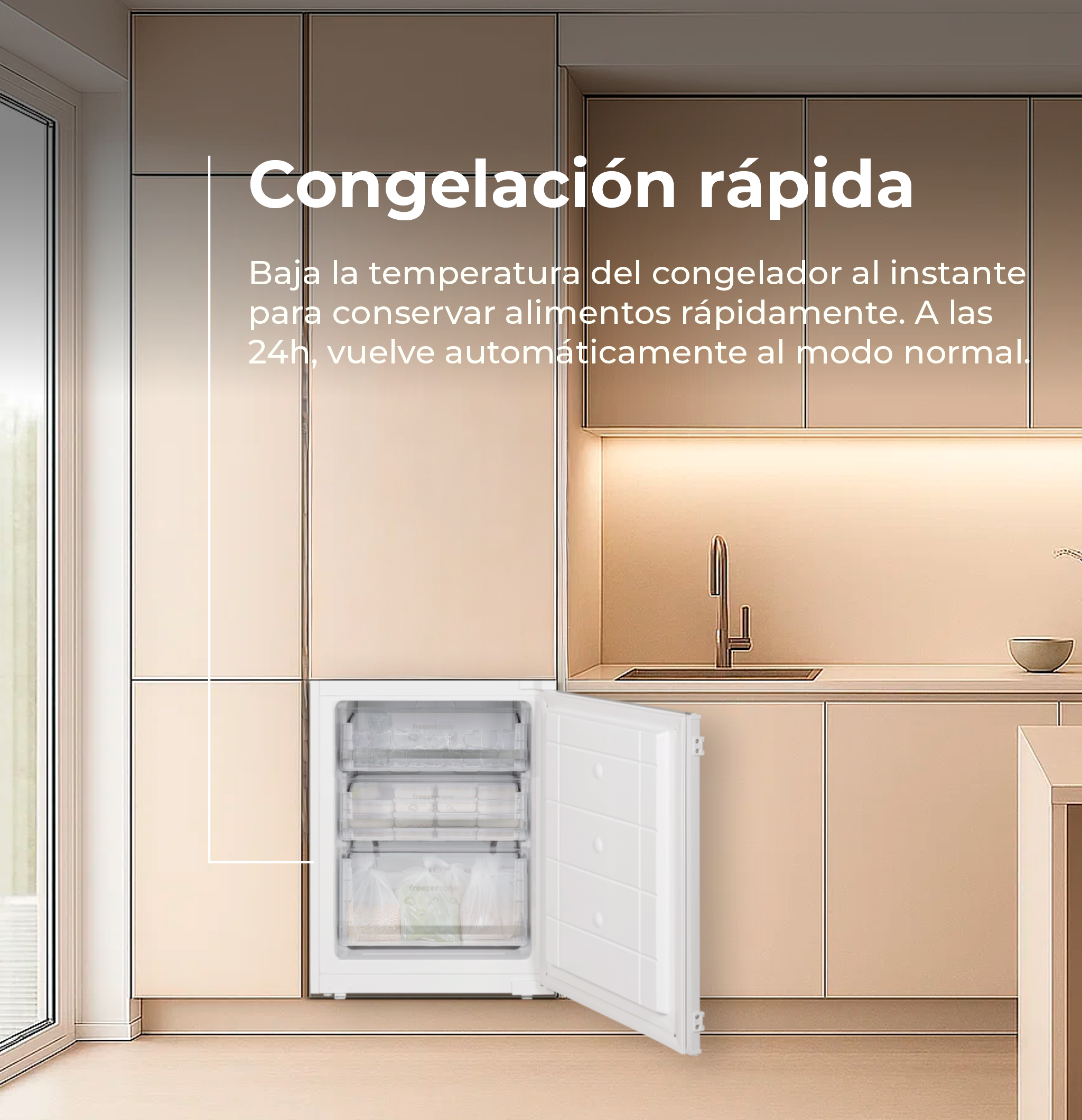 Frigorífico Combi EVVO F60W Glass