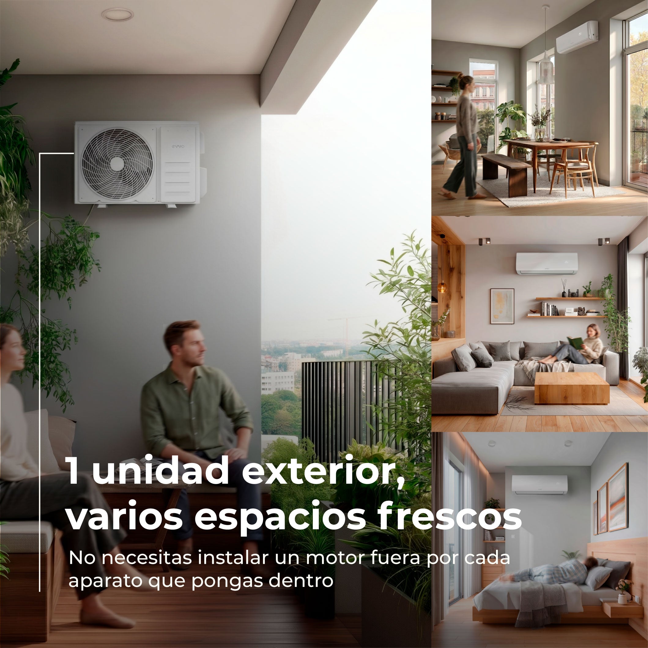 Aire acondicionado split EVVO Clima WiFi 2x1