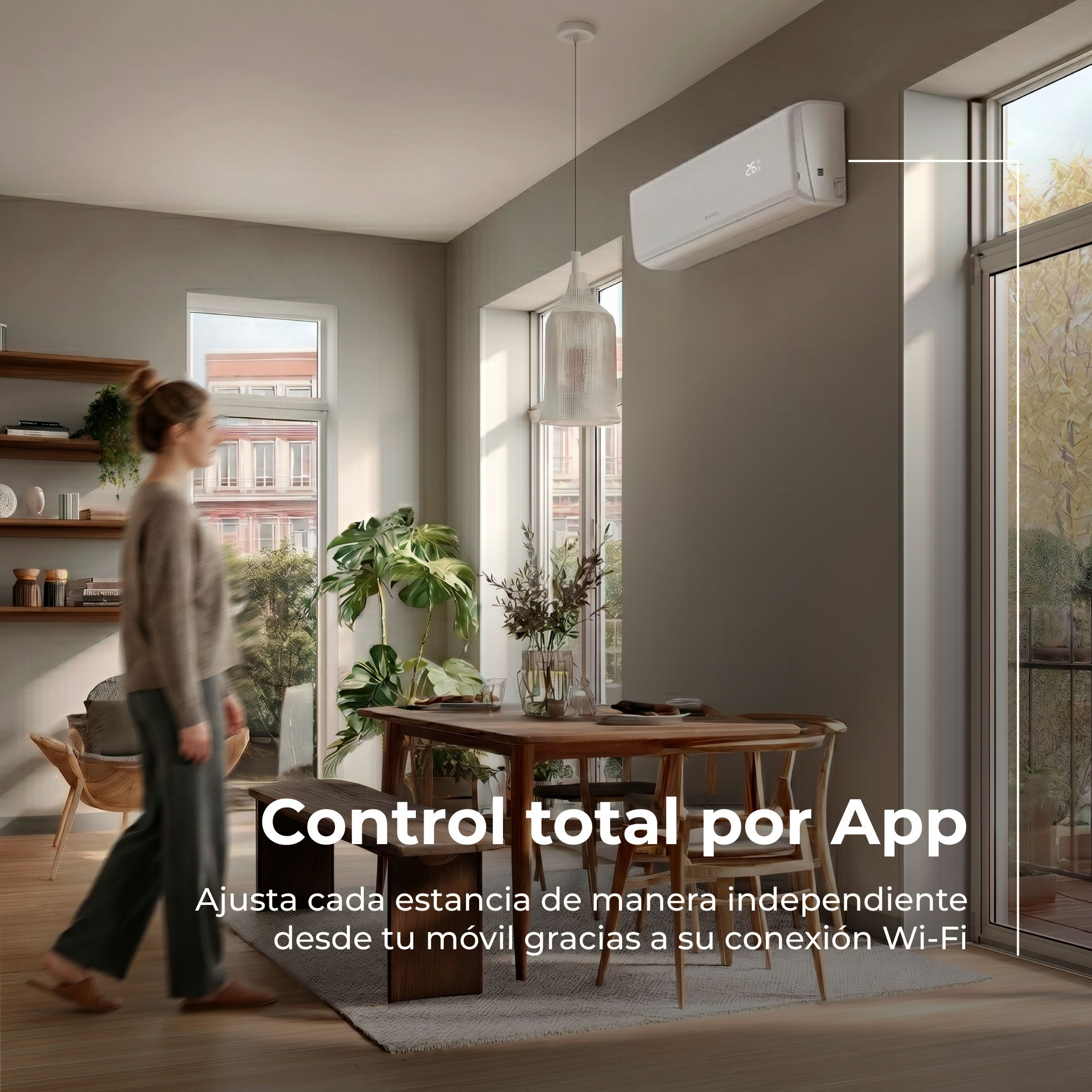 Aire acondicionado split EVVO Clima WiFi 2x1