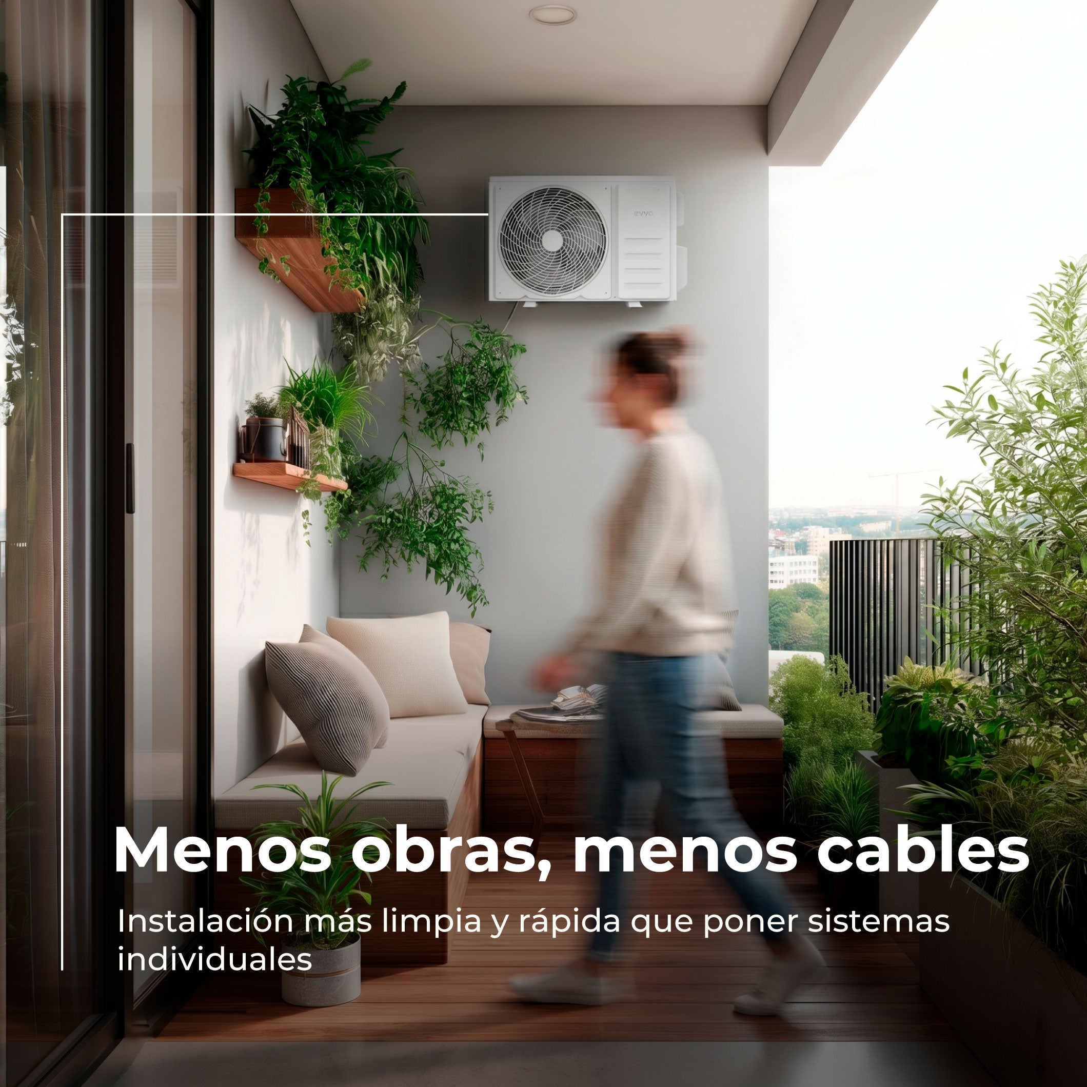 Aire acondicionado split EVVO Clima WiFi 2x1