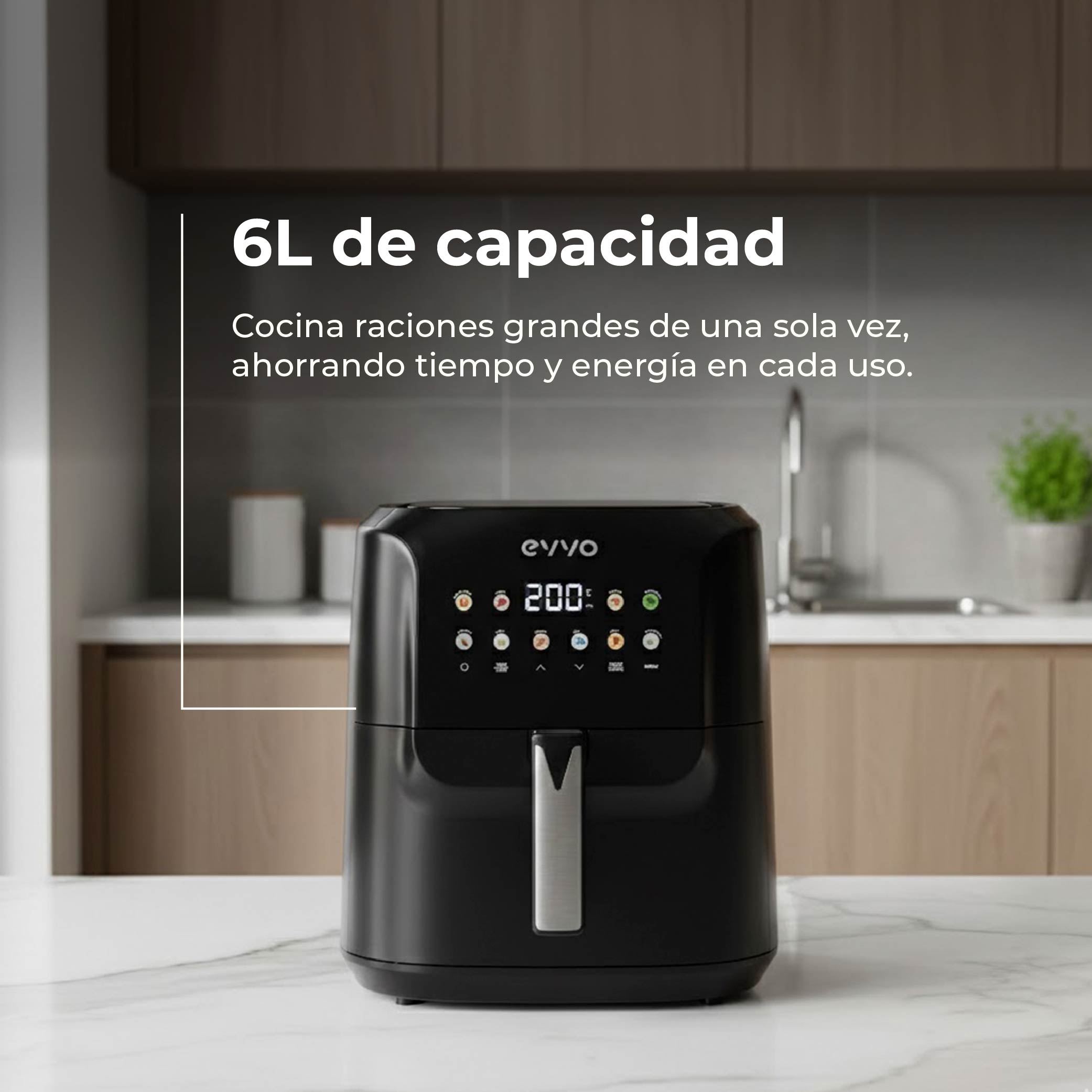 Freidora sin aceite EVVO Tasty Fryer Advance 6L
