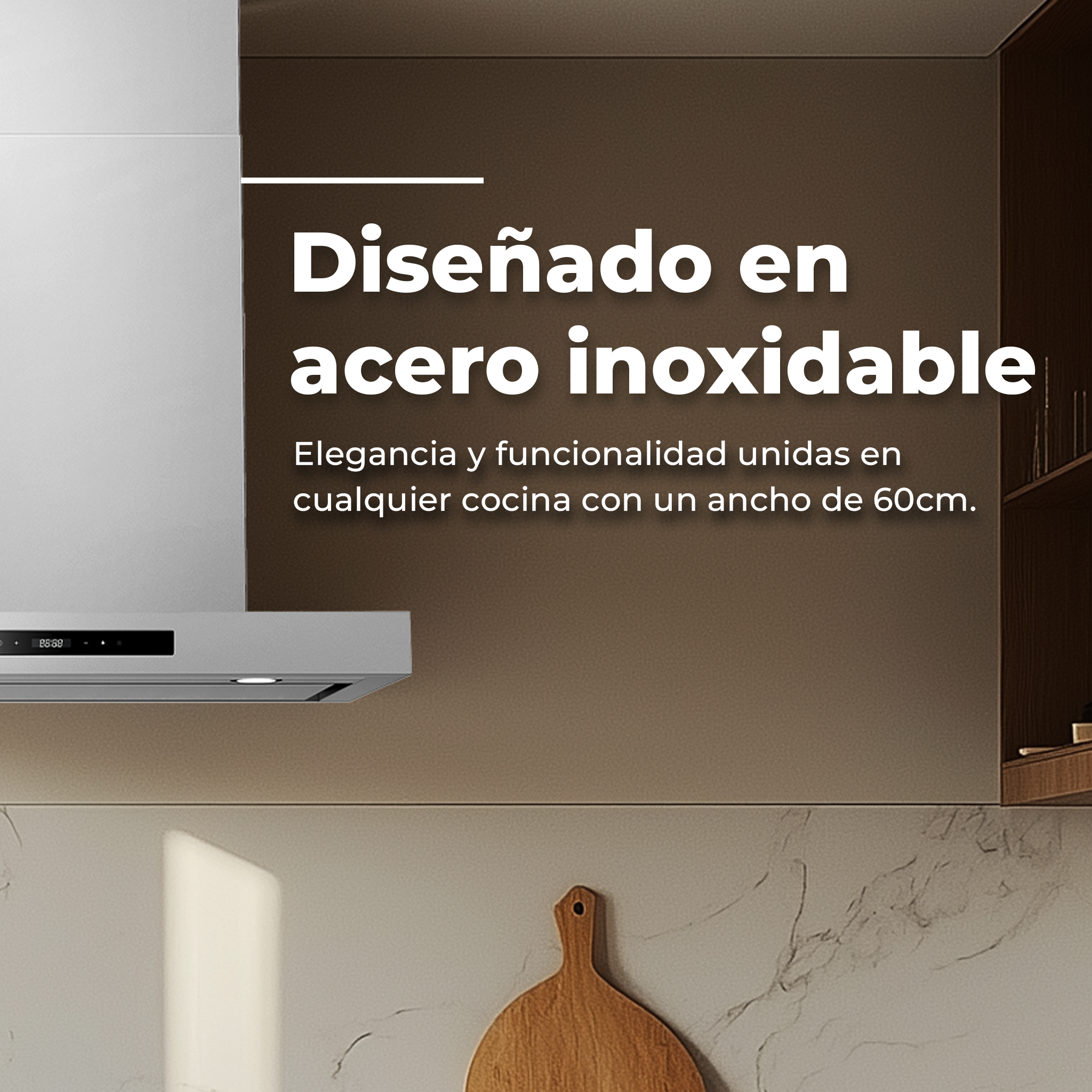 Campana Extractora Decorativa EVVO CE32 Inox