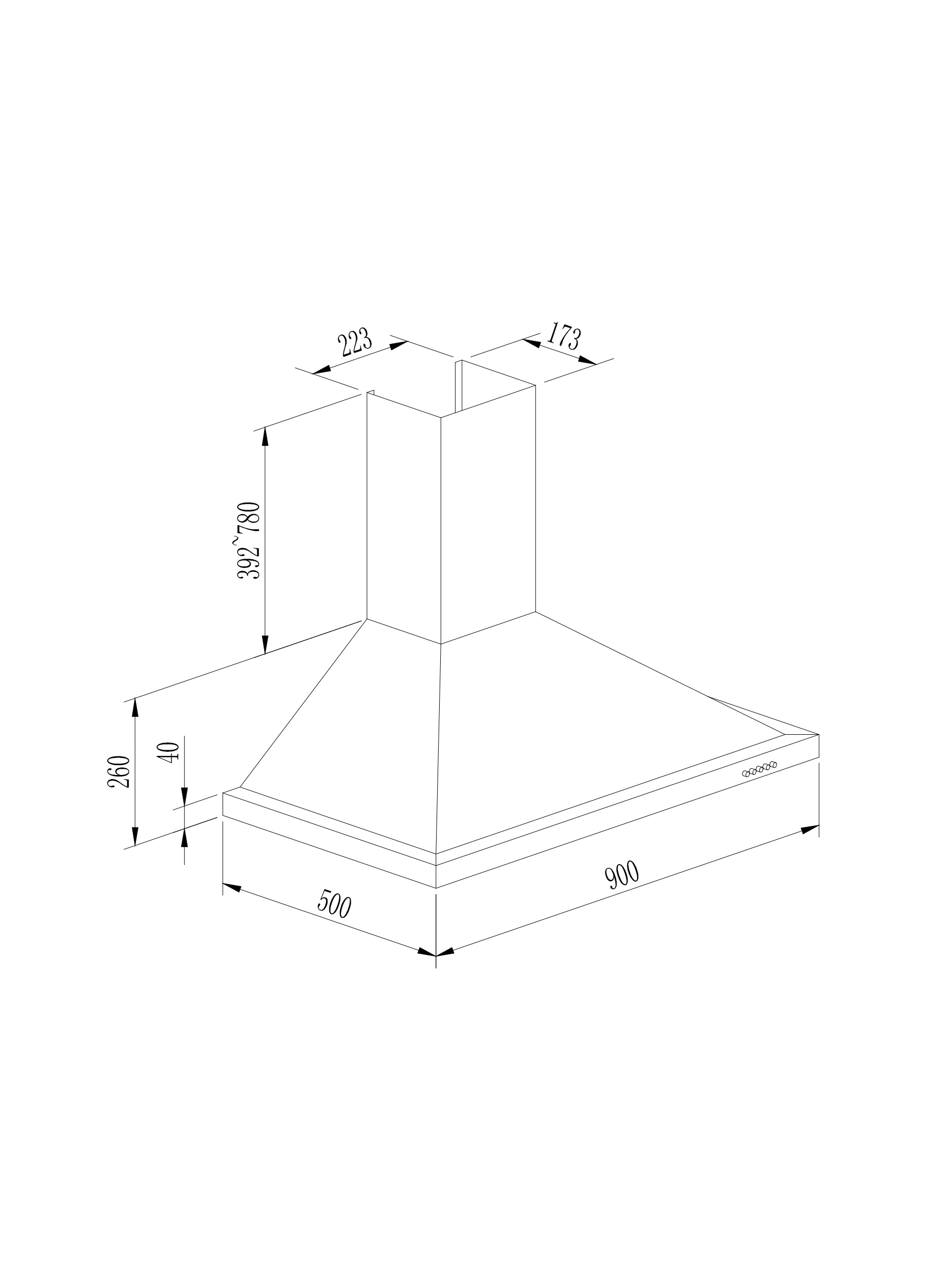 Campana Extractora EVVO CE26 Pyramid