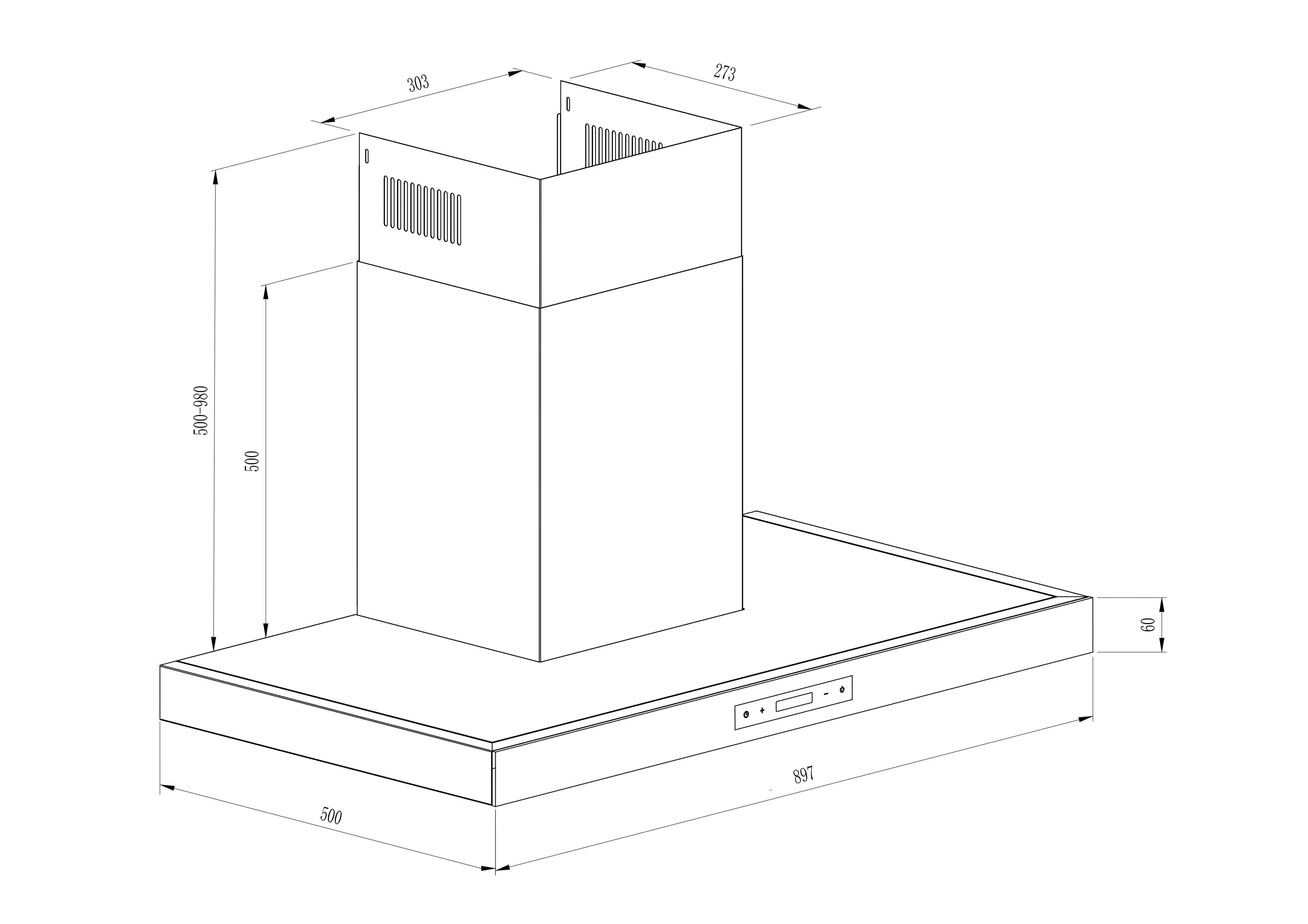 Campana Extractora Decorativa EVVO CE37 Inox