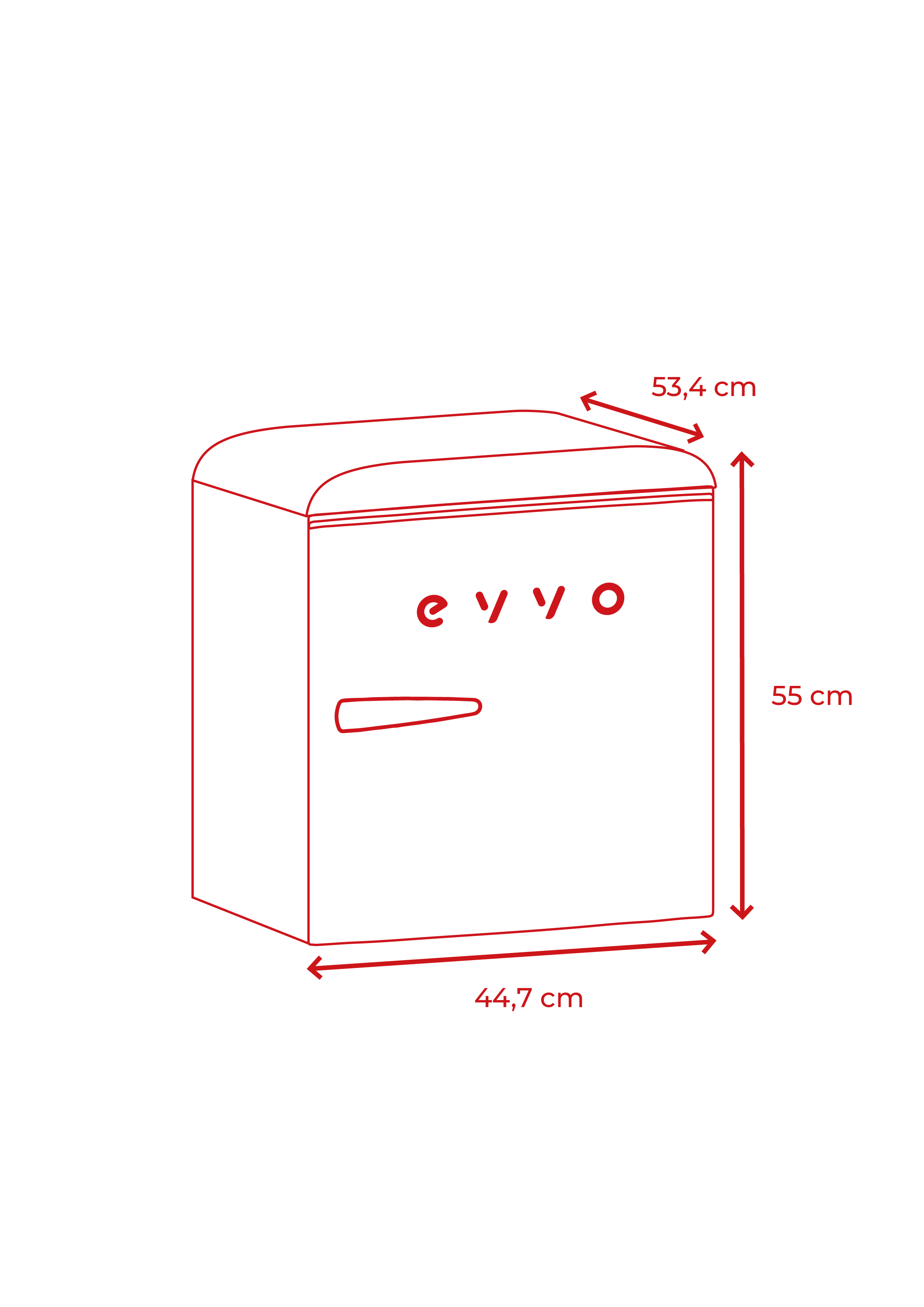 Frigorífico Mini Evvo F20 Retro