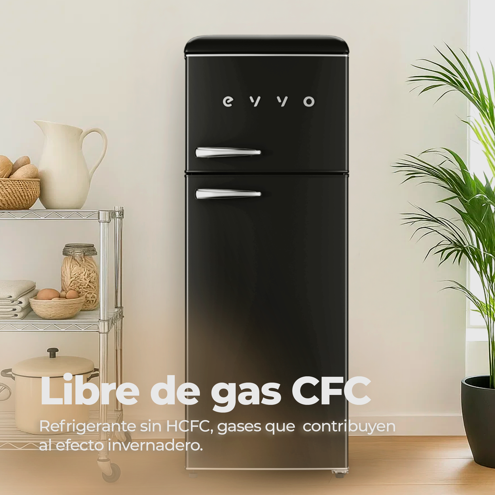 Frigorífico 2 puertas EVVO F45 Retro