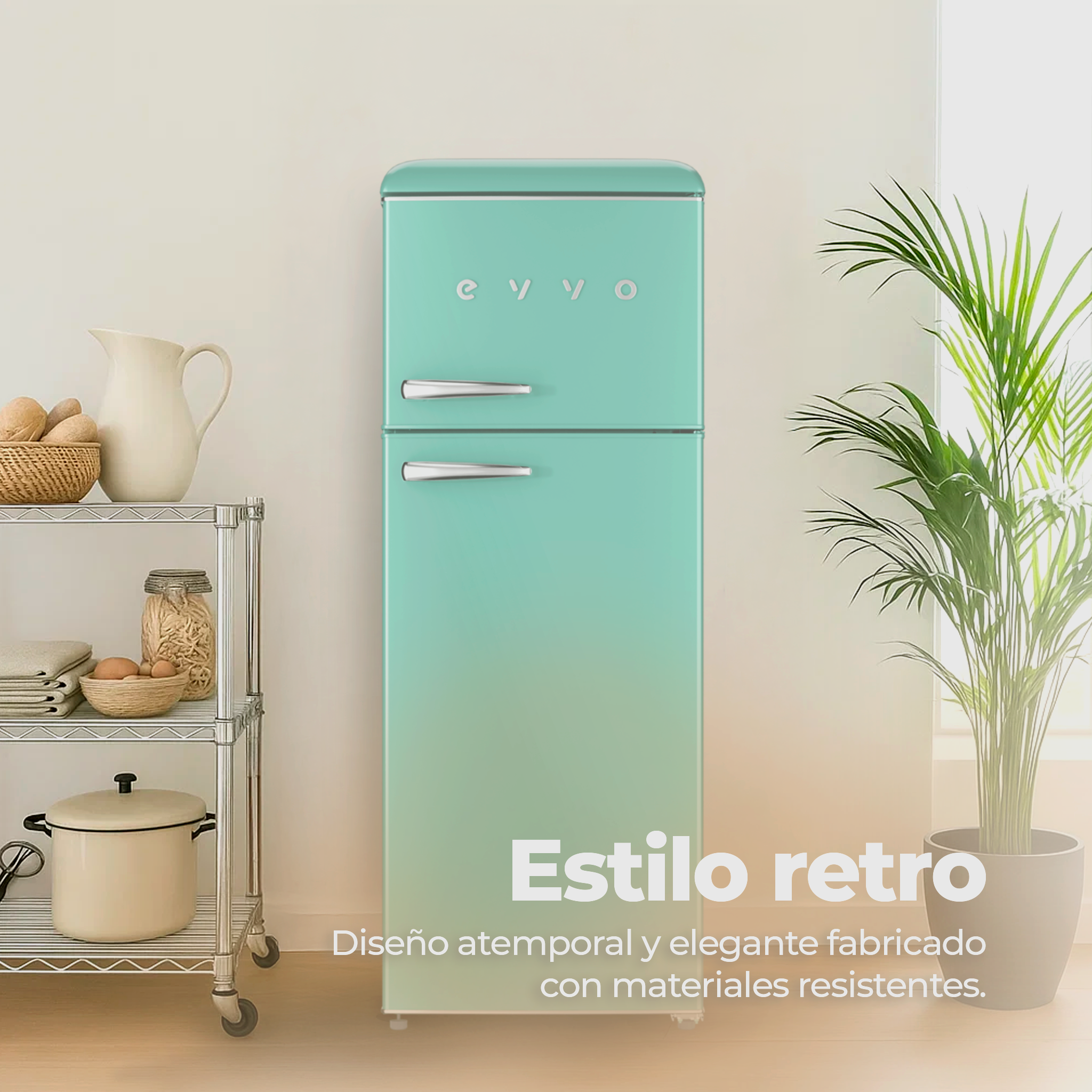 Frigorífico 2 puertas EVVO F45 Retro