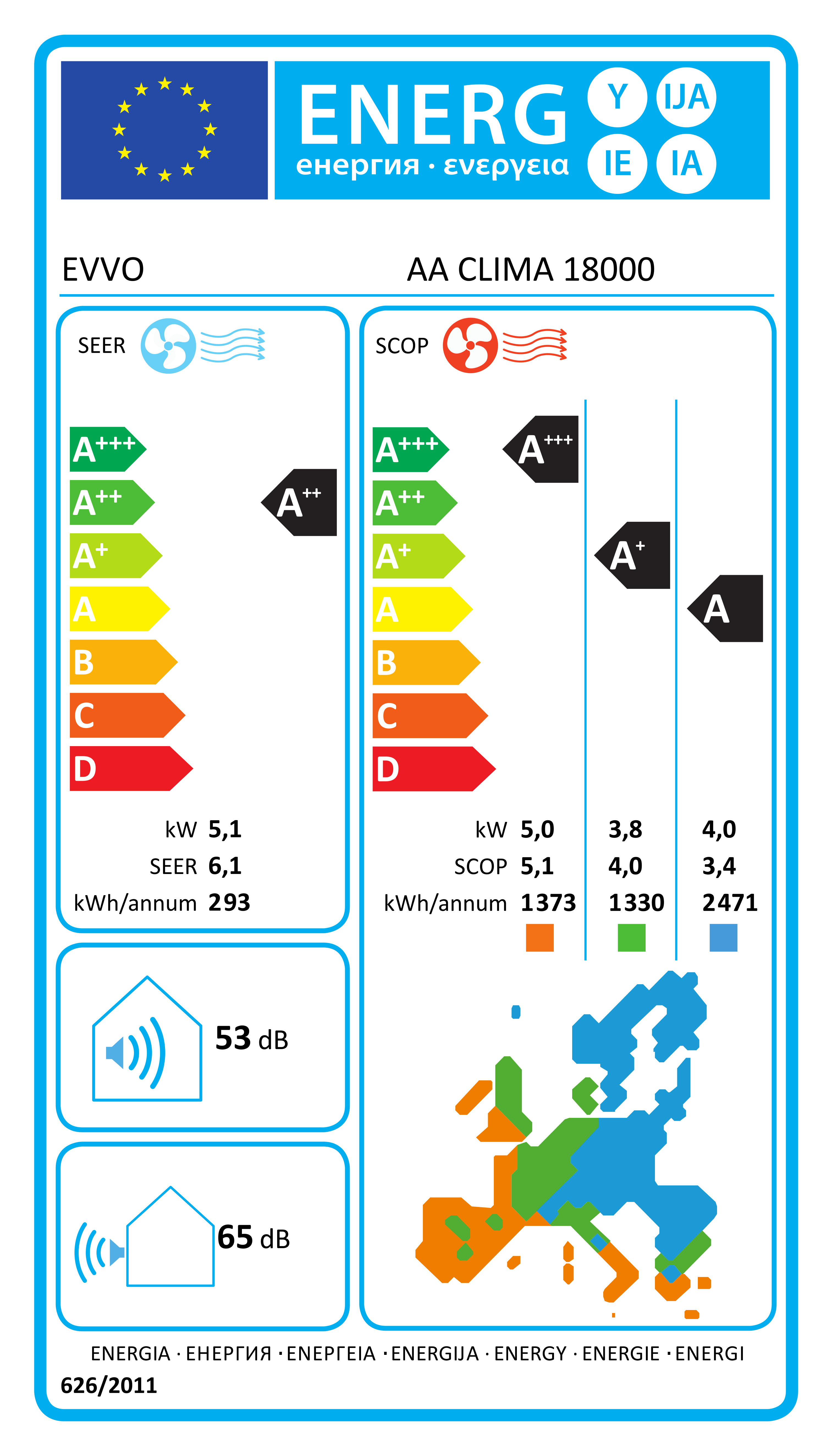 Aire acondicionado split EVVO Clima WiFi 1x1