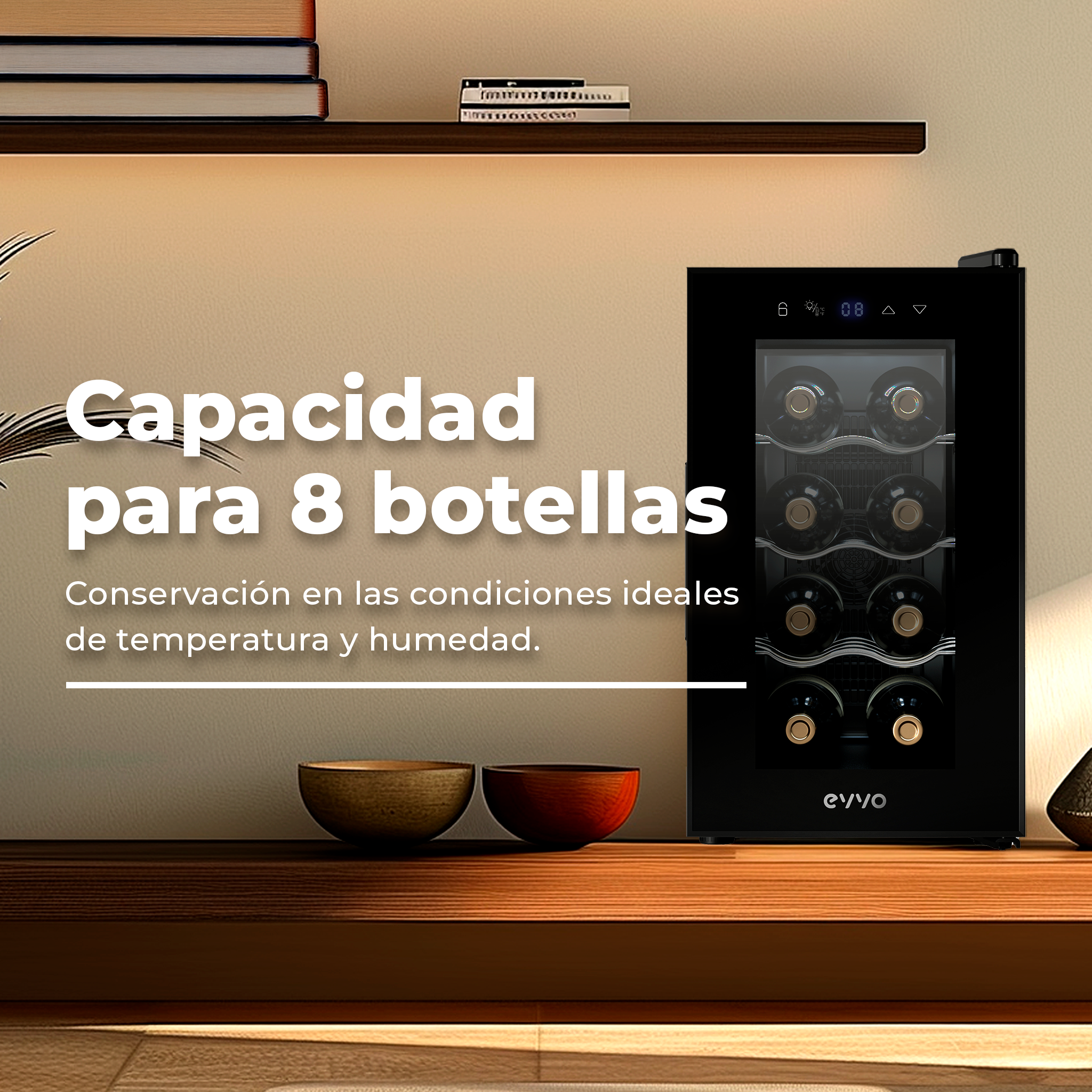 Vinoteca EVVO VT8 Reacondicionado Clase A