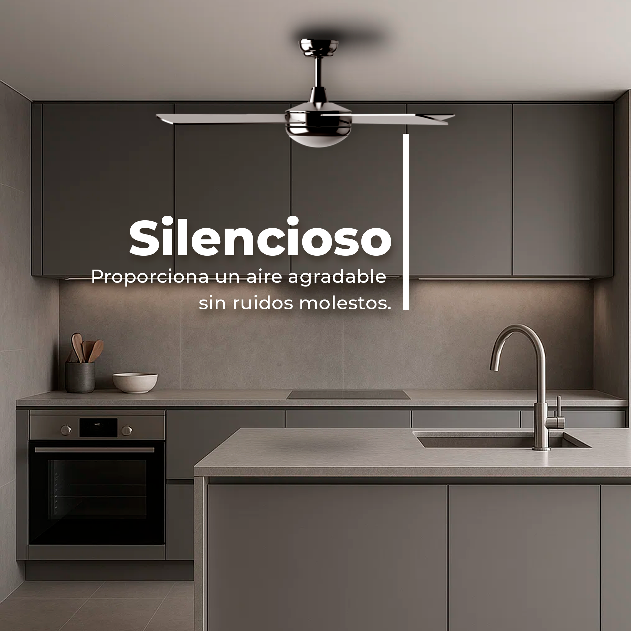 Ventilador de techo EVVO V516 Steel