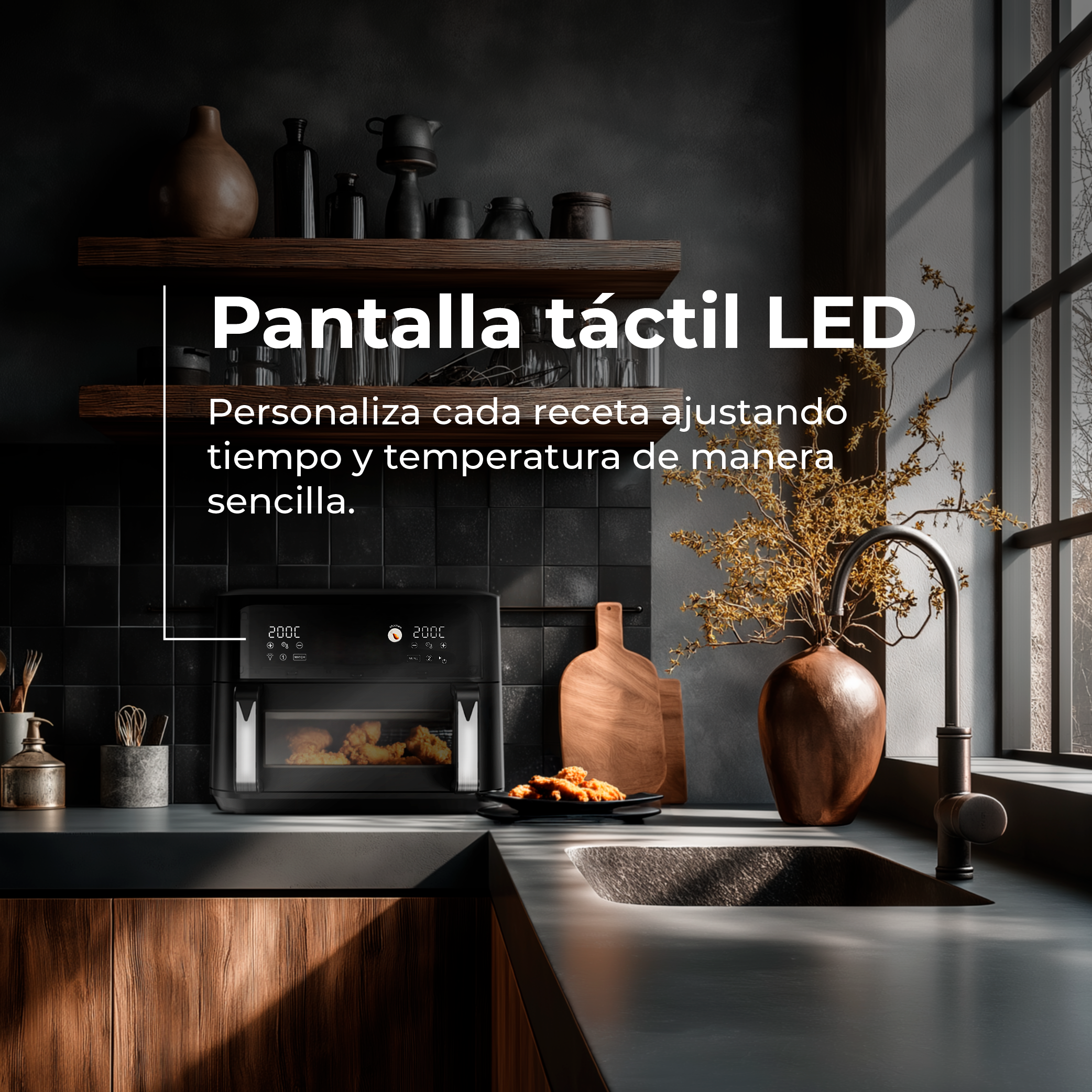 Freidora sin aceite EVVO Tasty Fryer Advance DUO 10L