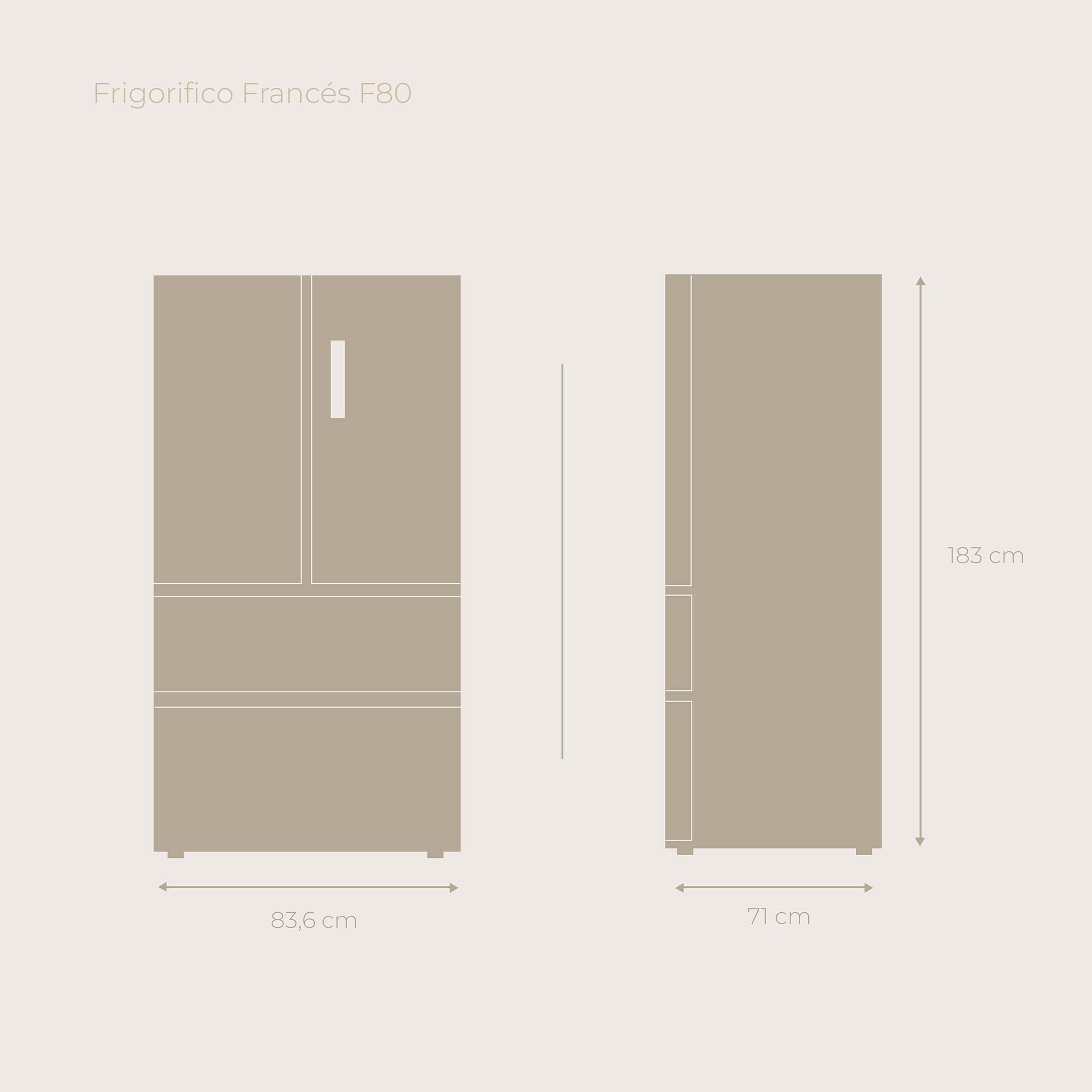 Frigorífico Francês EVVO F80DX 