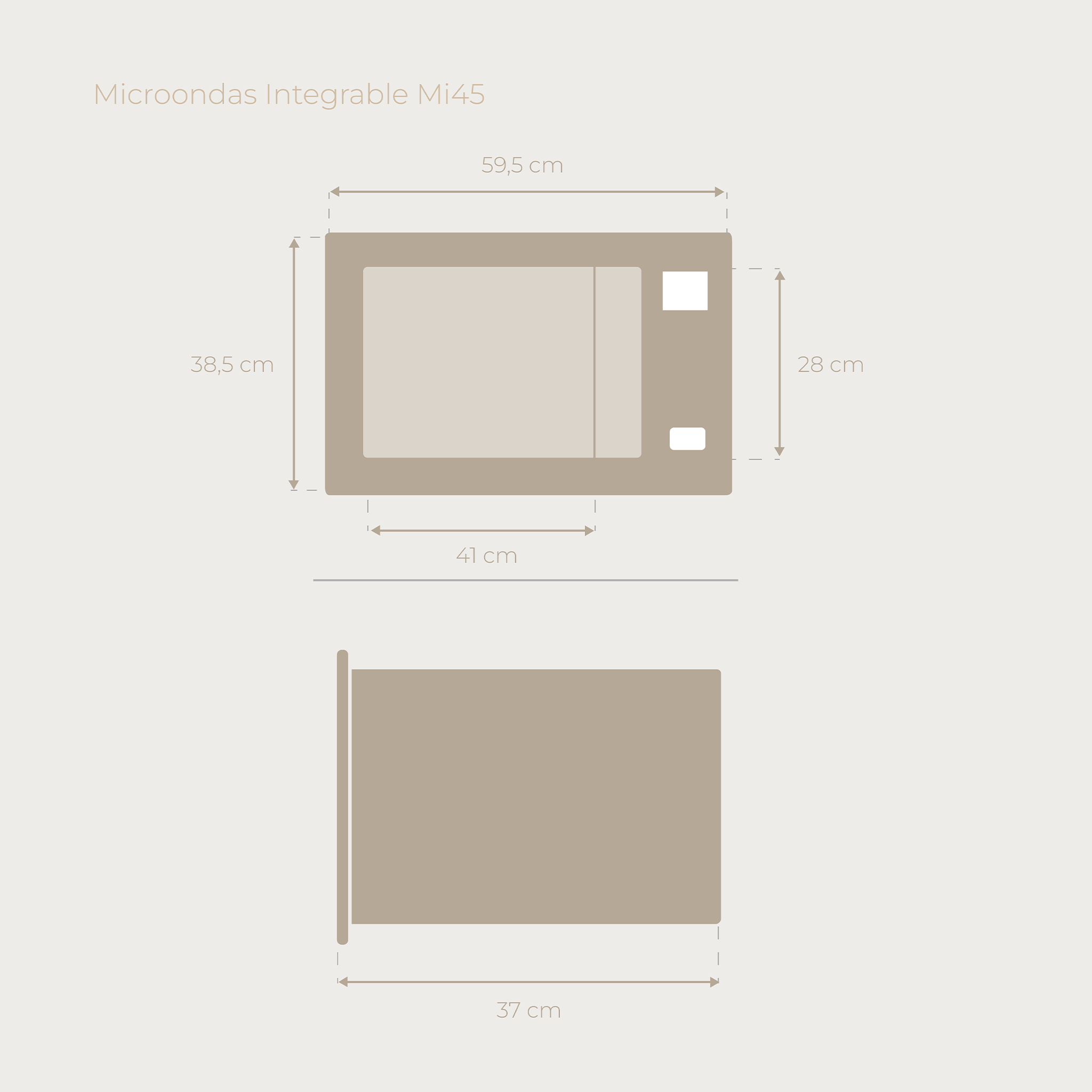 Microondas integrable EVVO Mi45 Glass