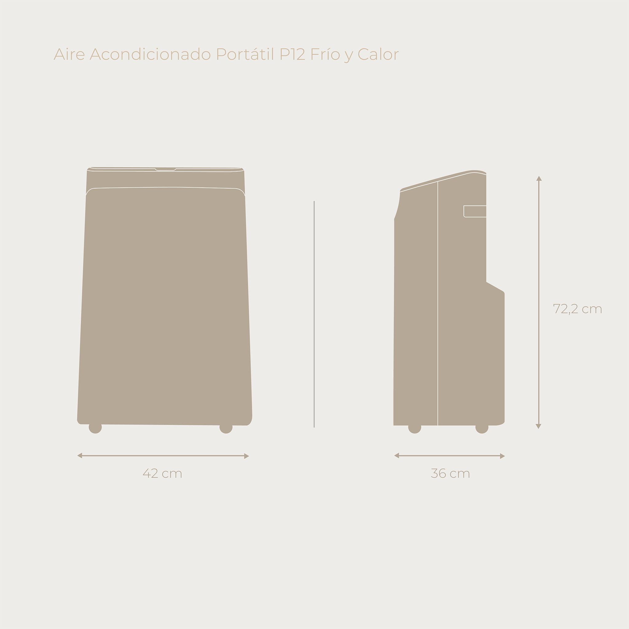 Aire Acondicionado Portatil CLIMA P12 Frío y Calor