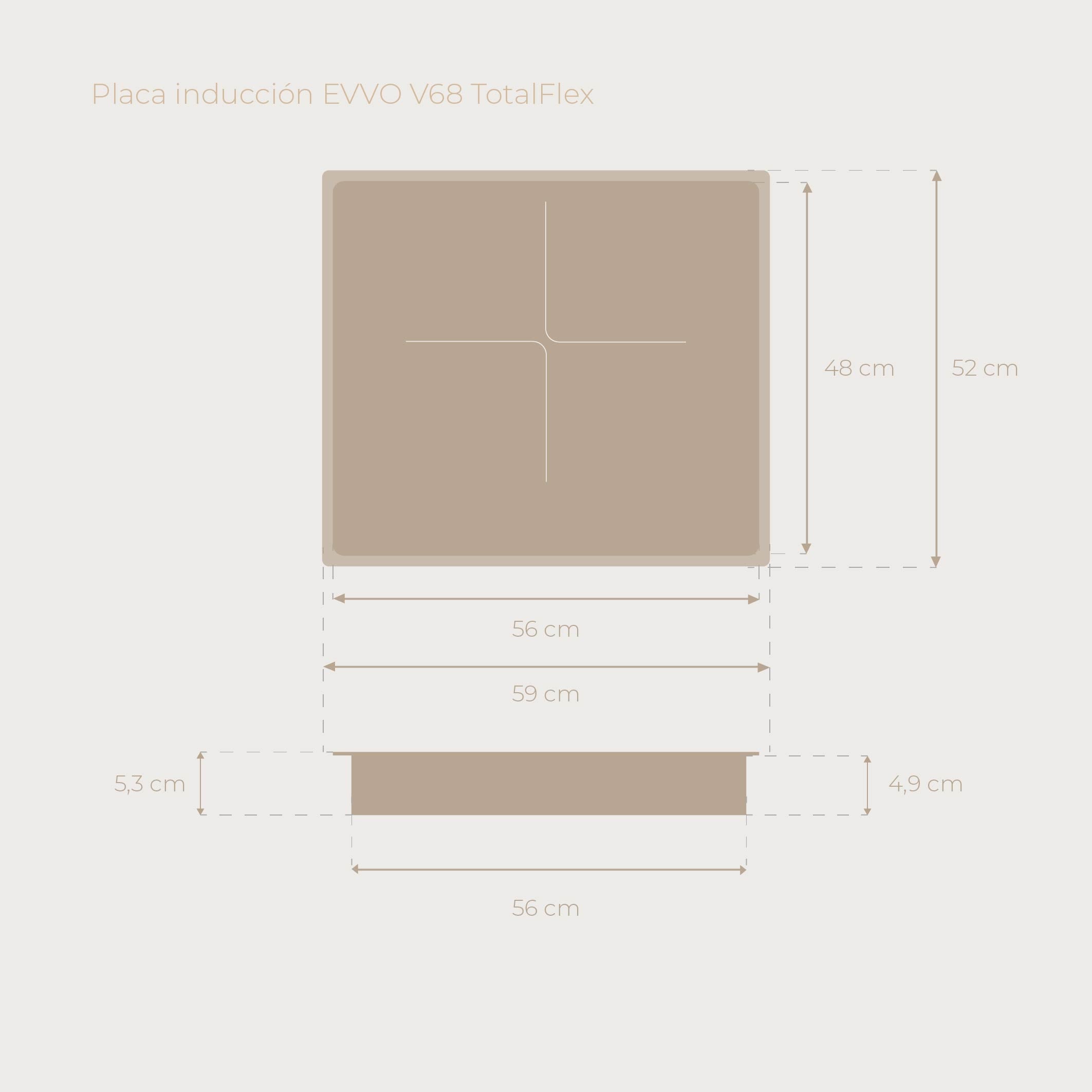Placa Inducción EVVO V68 TotalFlex