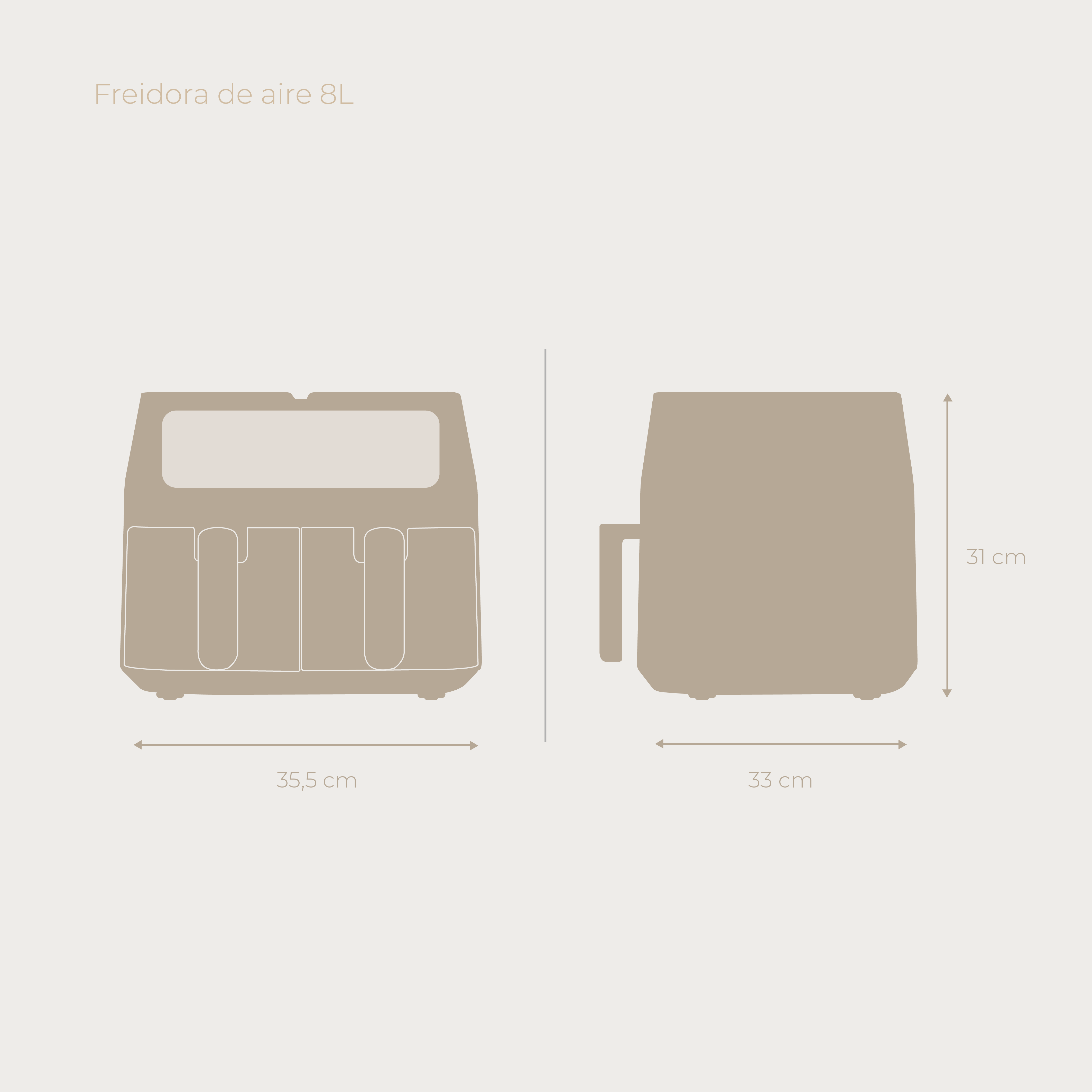Freidora sin aceite EVVO Tasty Fryer 8L