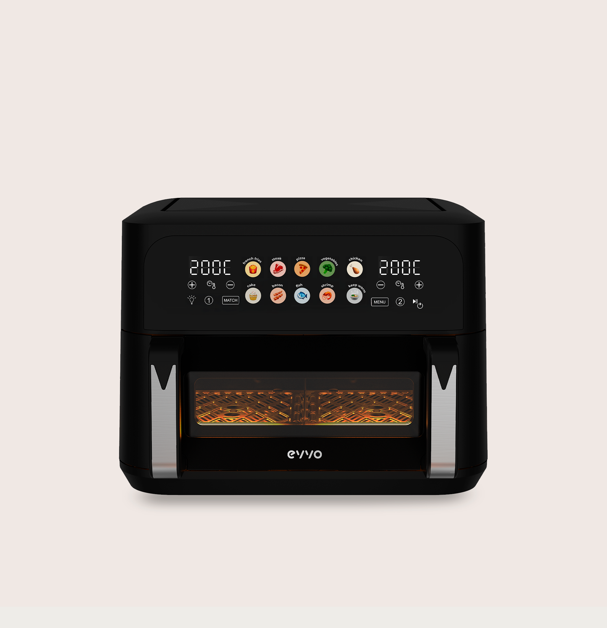 Freidora sin aceite EVVO Tasty Fryer Advance DUO 10L