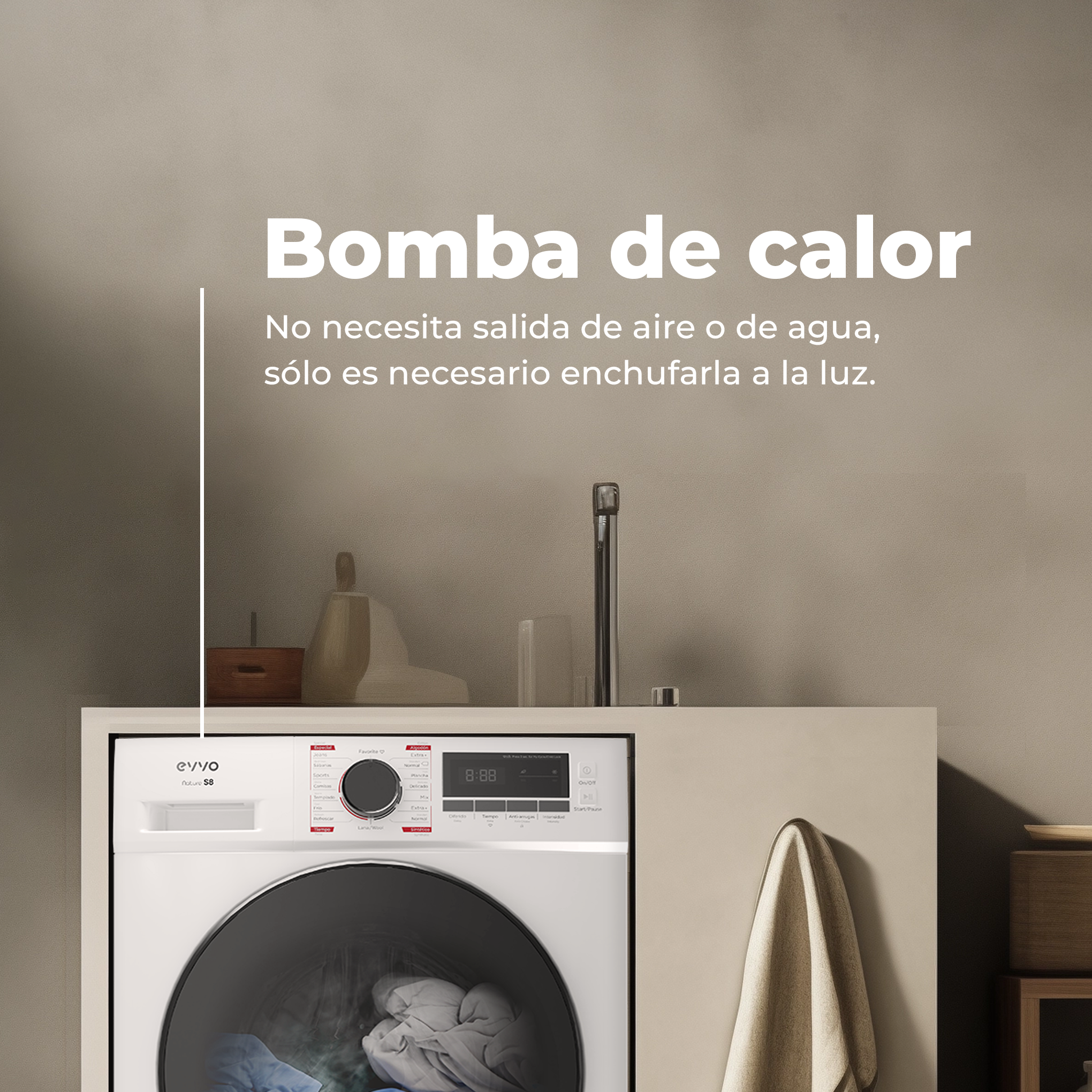 Secadora EVVO Nature S8 Bomba Calor