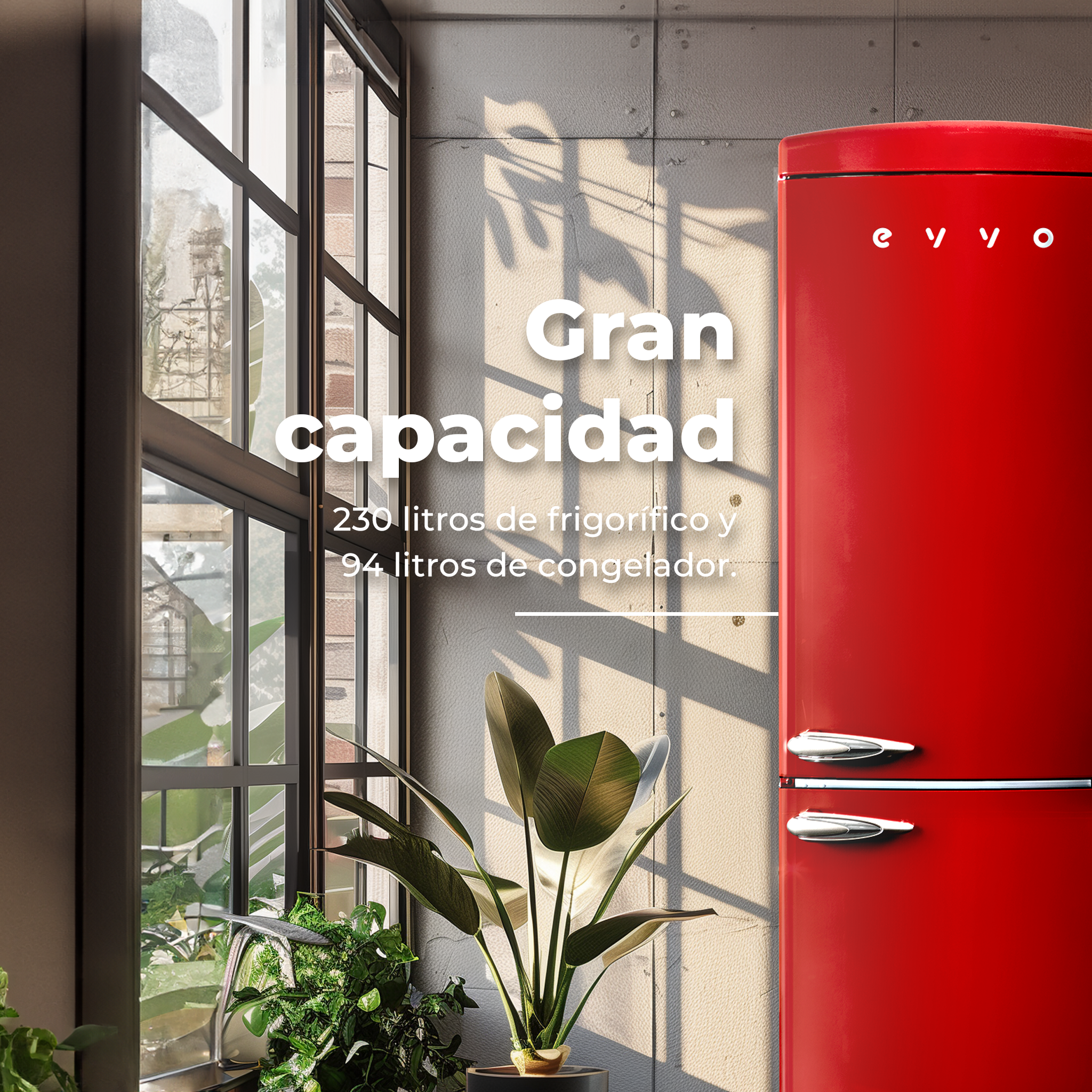 Frigorífico Combi Evvo F60 Retro