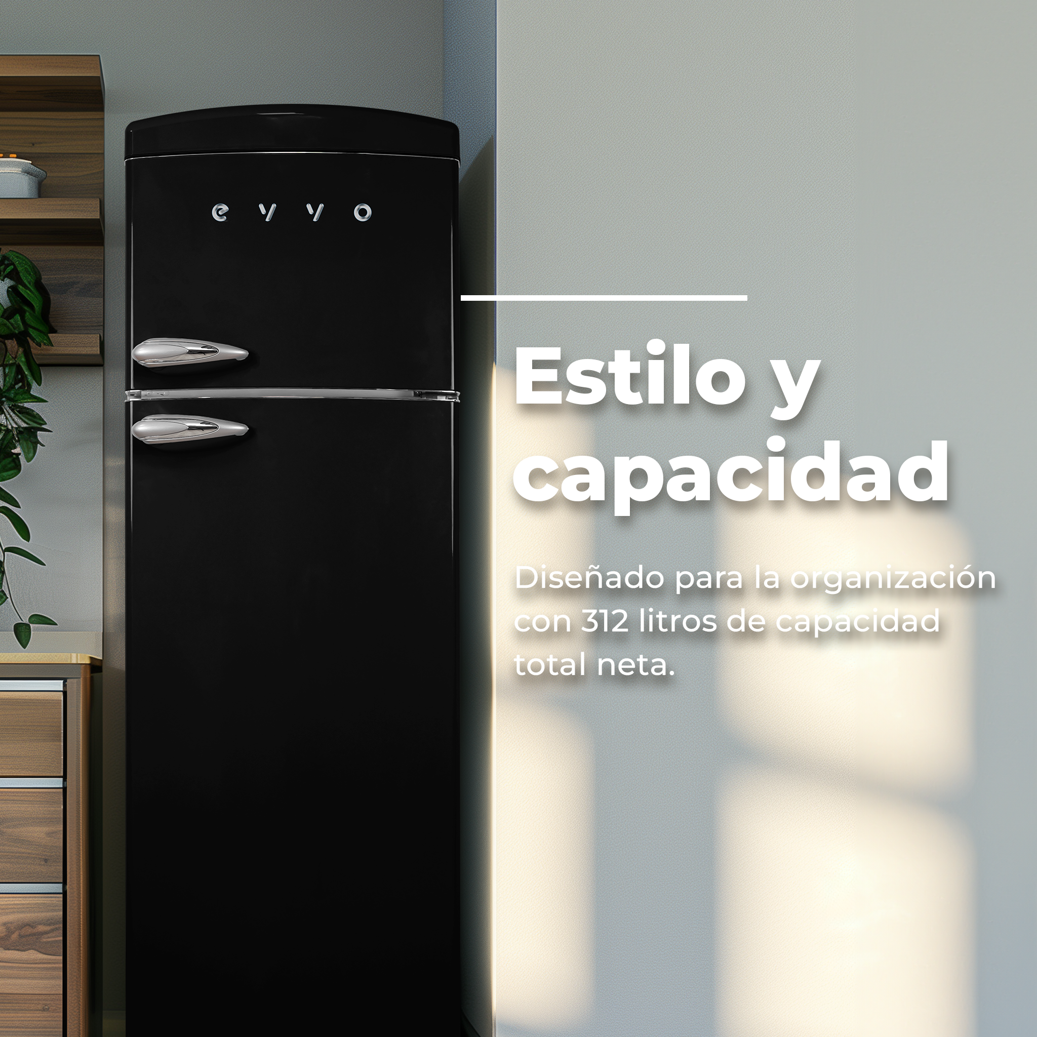 Frigorífico 2 puertas Evvo F50 Retro