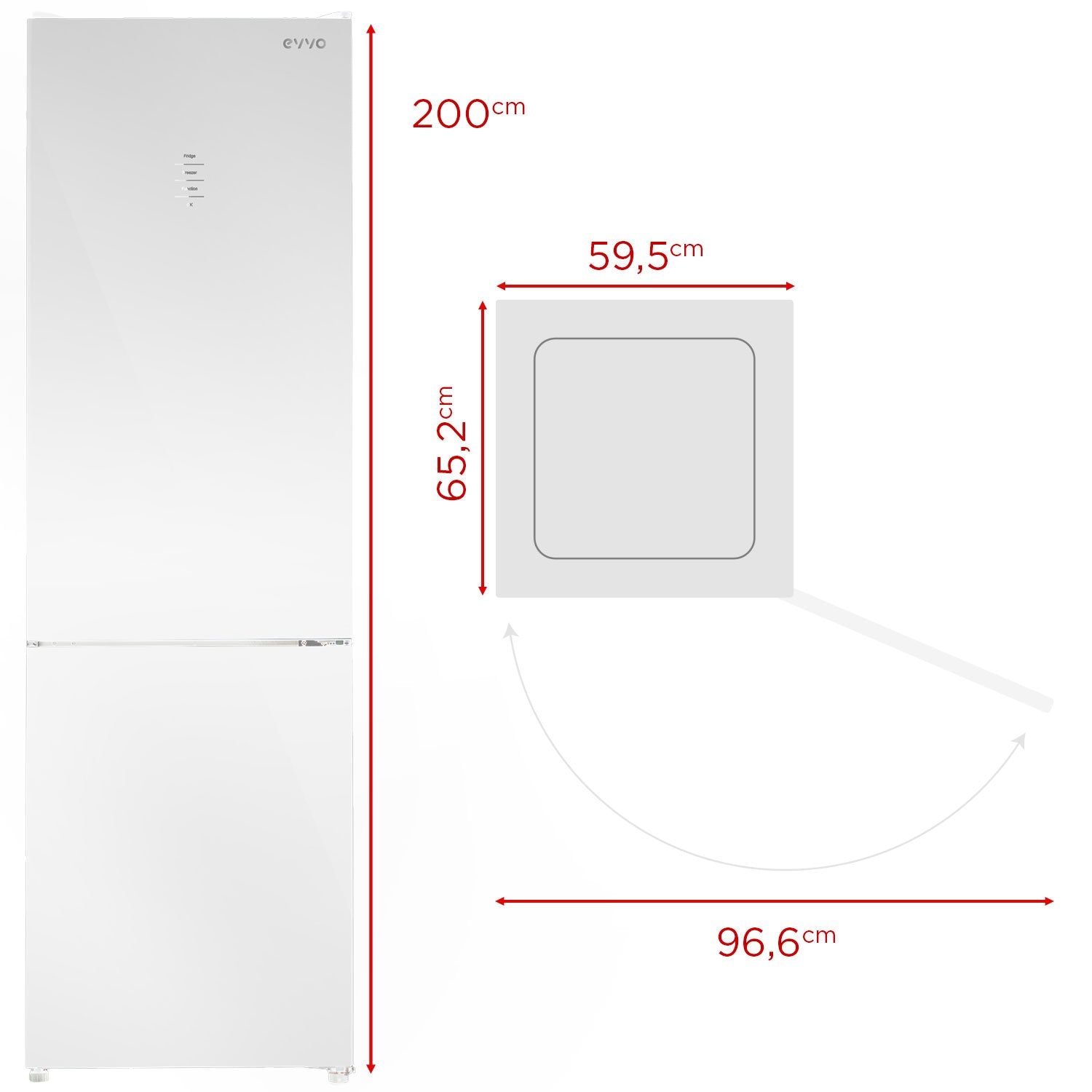 Frigorífico Combi EVVO F60 Glass