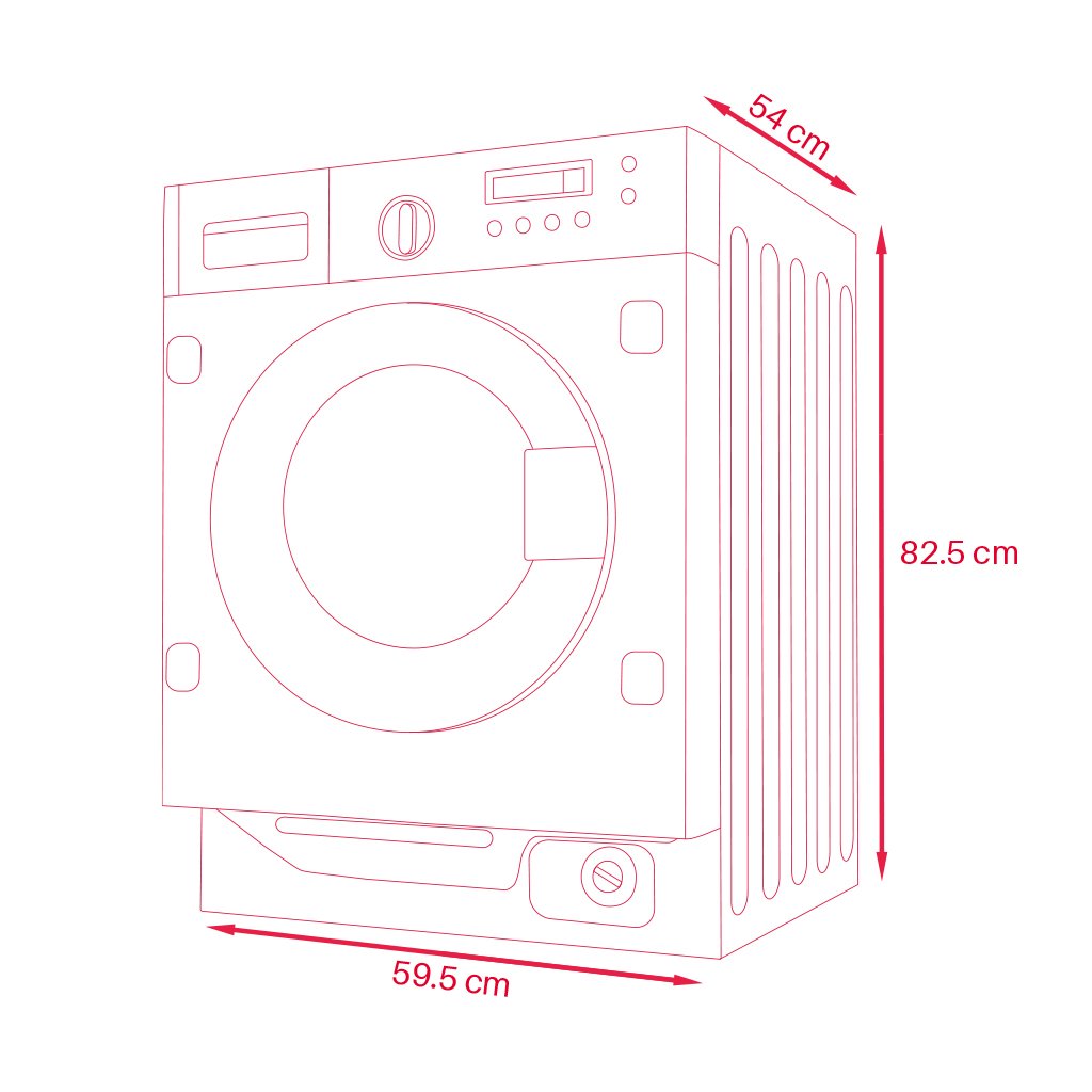 MÁQUINA DE LAVAR E SECAR ROUPA DE ENCASTRE EVVO i8W6S